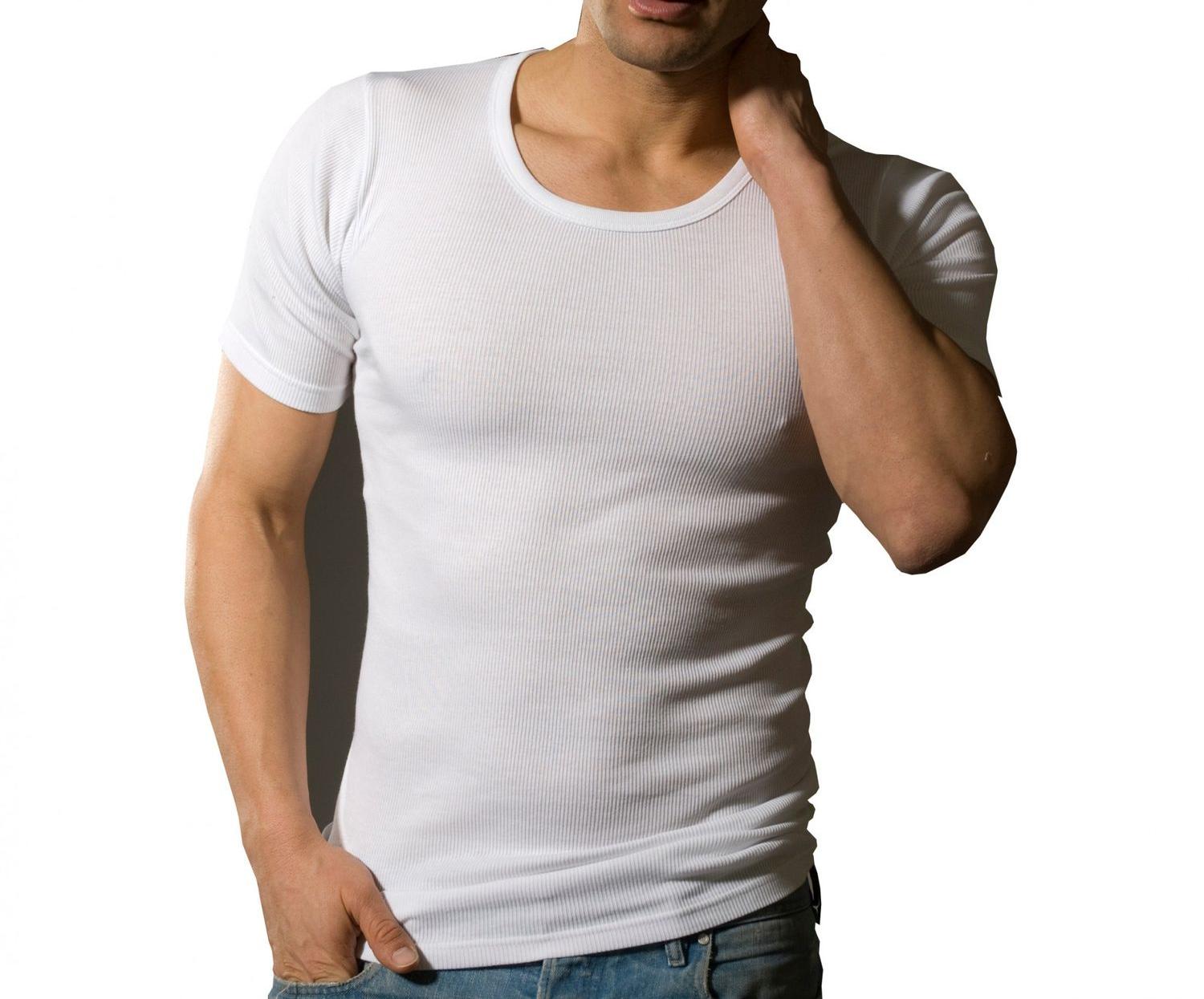 54974 Herren Unterhemd kurzarm 1/2-Arm Doppelripp 2erpack weiss 