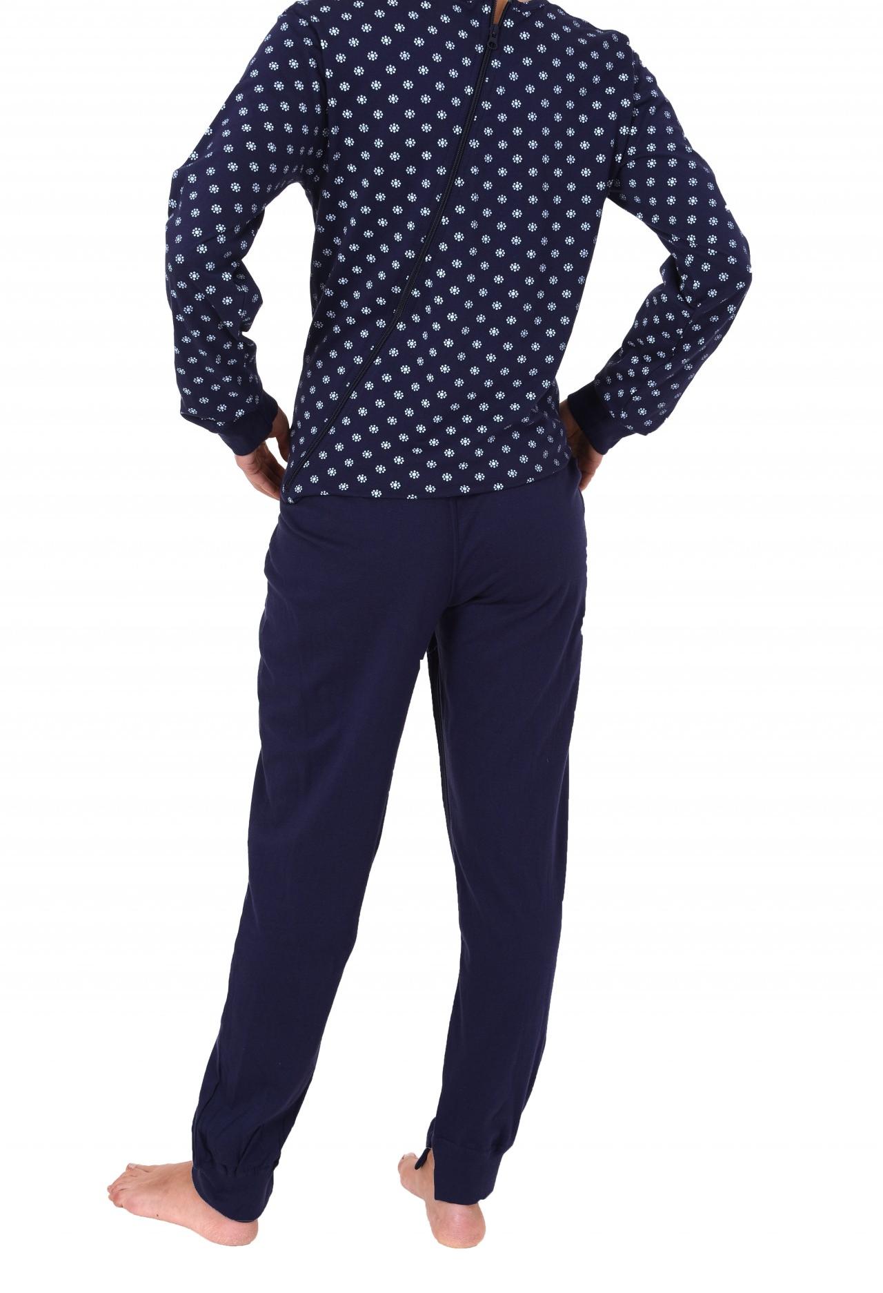 Damen Pflegeoverall langarm mit Reissverschluss am Rücken und am Bein 261 270 90 106