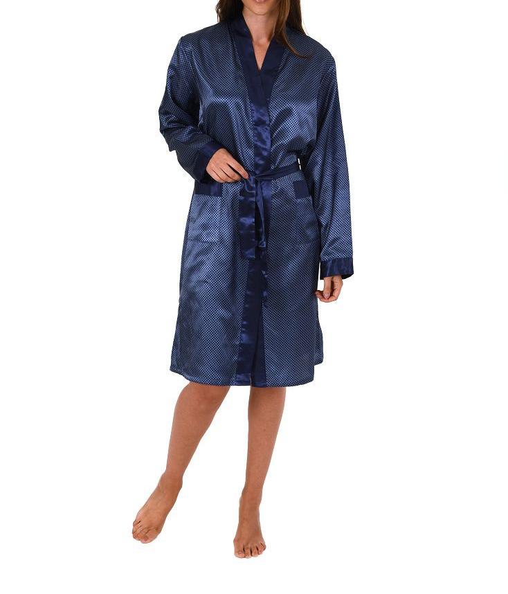 Satin Morgenmantel Kimono - edles Design 271 218 94 001