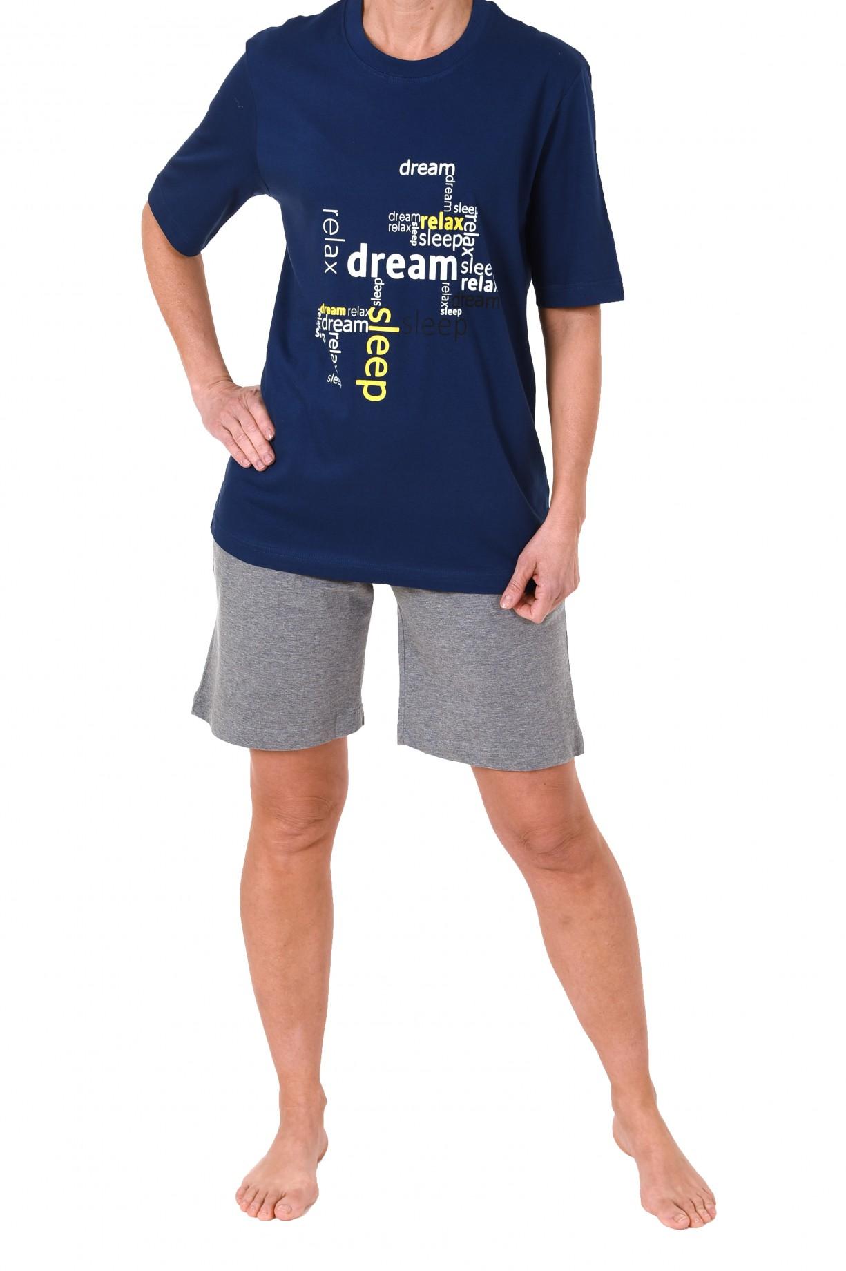 Damen Shorty Pyjama mit kurzer  Hose und kurzarm Oberteil – 171 205 90 828