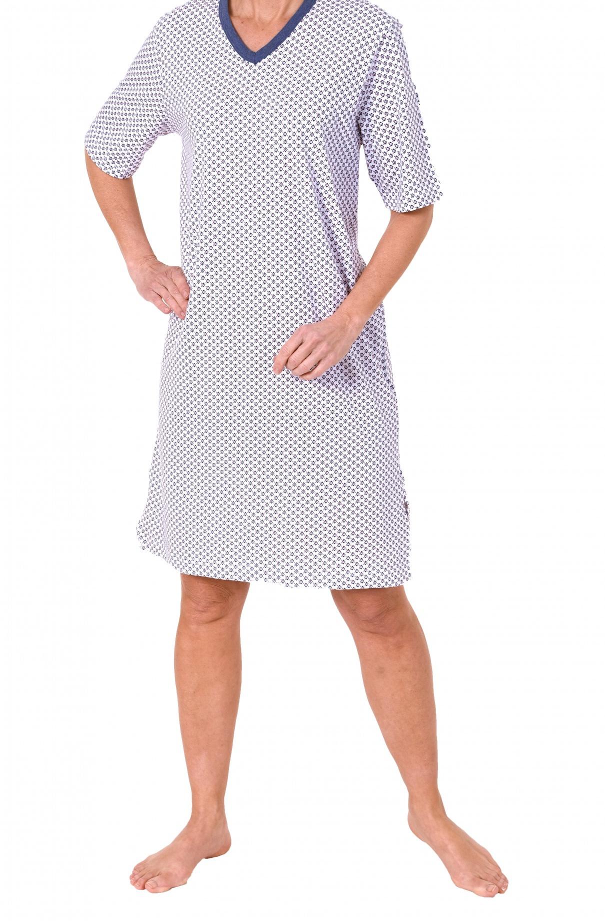 Damen Nachthemd Bigshirt kurzarm mit wunderschönen Minimalprint – 171 213 90 839