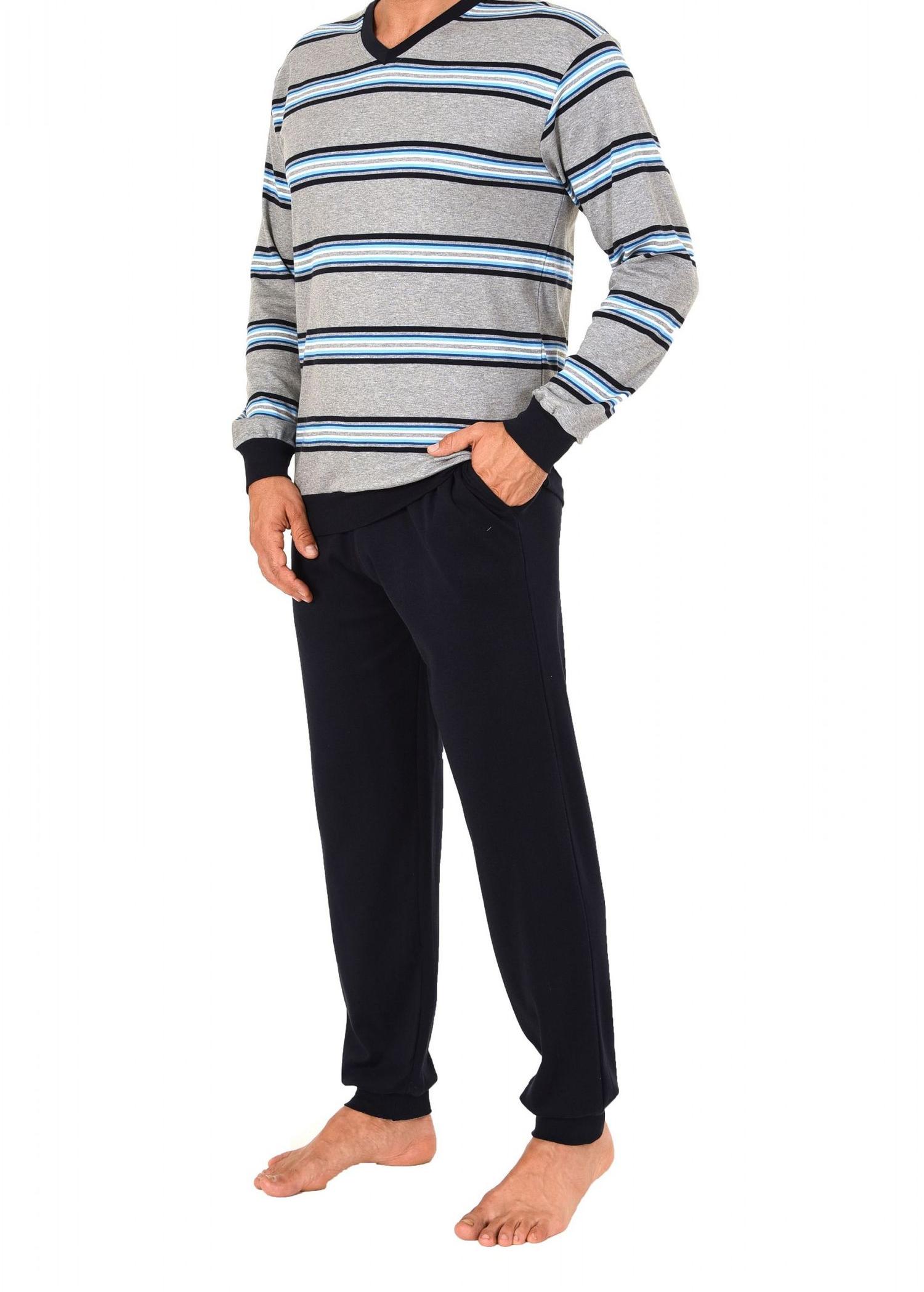 Lässiger Herren Pyjama Schlafanzug langarm – auch in Übergrössen bis Gr. 70 – 101 96 775 Lässiger Herren Pyjama Schlafanzug langarm – auch in Übergrössen bis Gr. 70 – 101 96 775