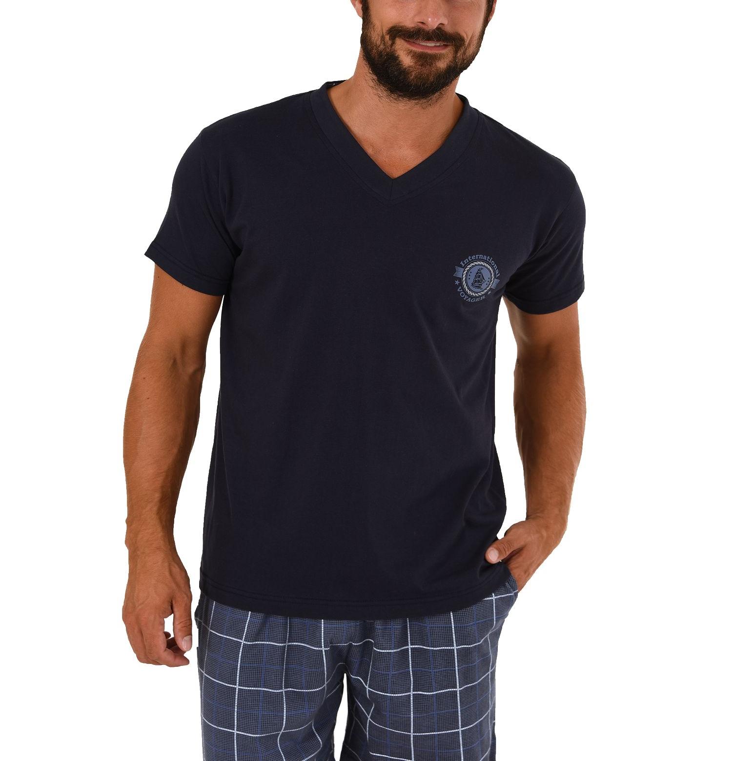 Herren Shirt - Oberteil kurzarm Mix & Match marine oder schwarz – 271 120 90 522