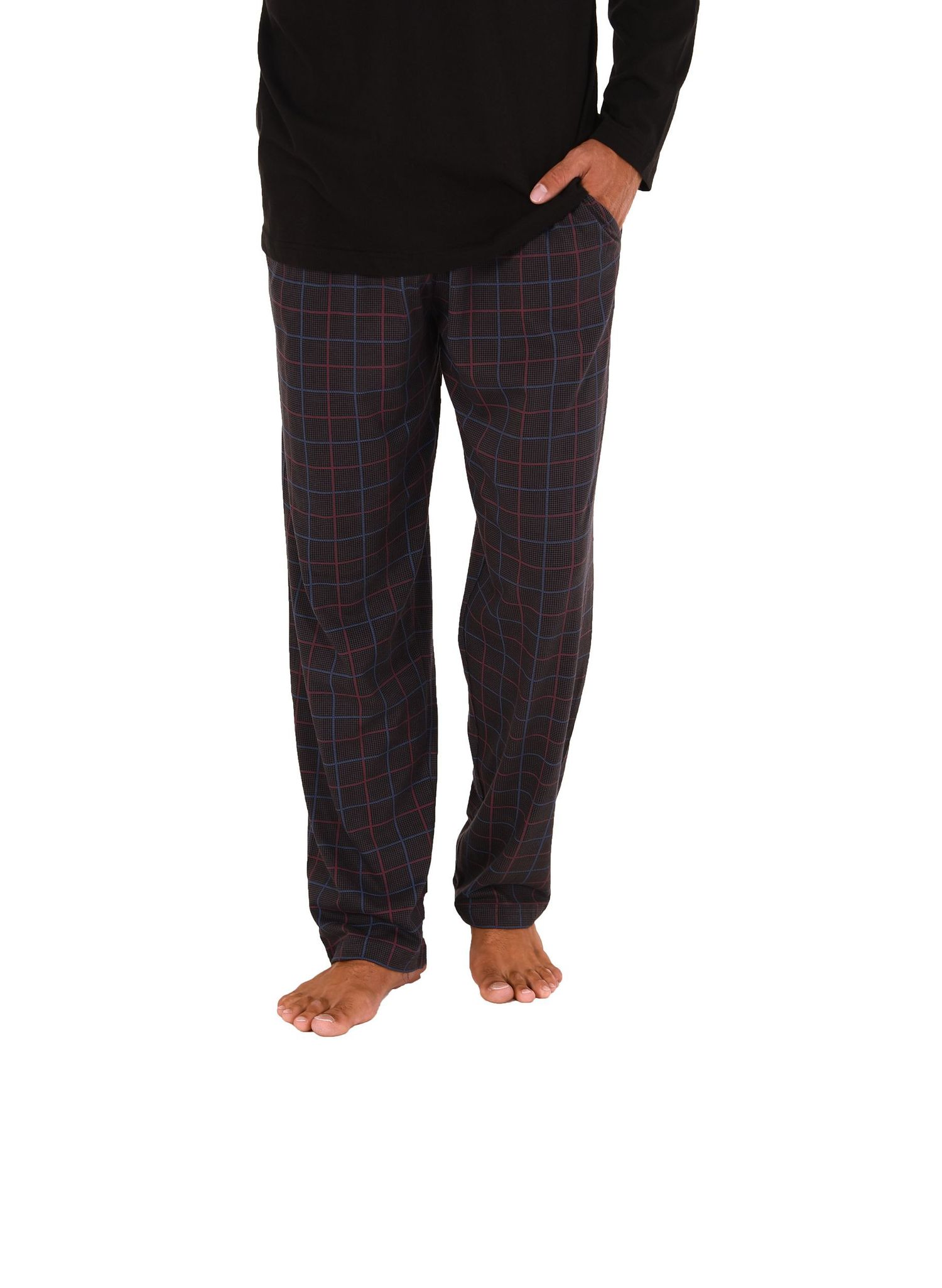 Herren Pyjama Hose lang – Mix & Match – Karo Optik – 122 90 524