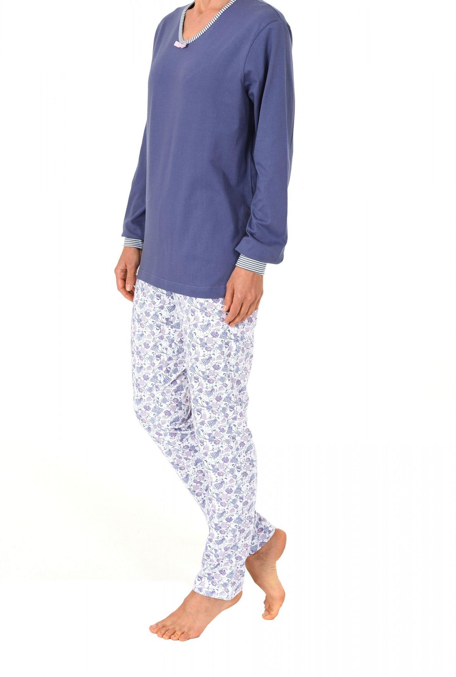 Wunderschöner Damen Pyjama langarm  – auch in Übergrössen bis 60/62 –  271 201 90 100