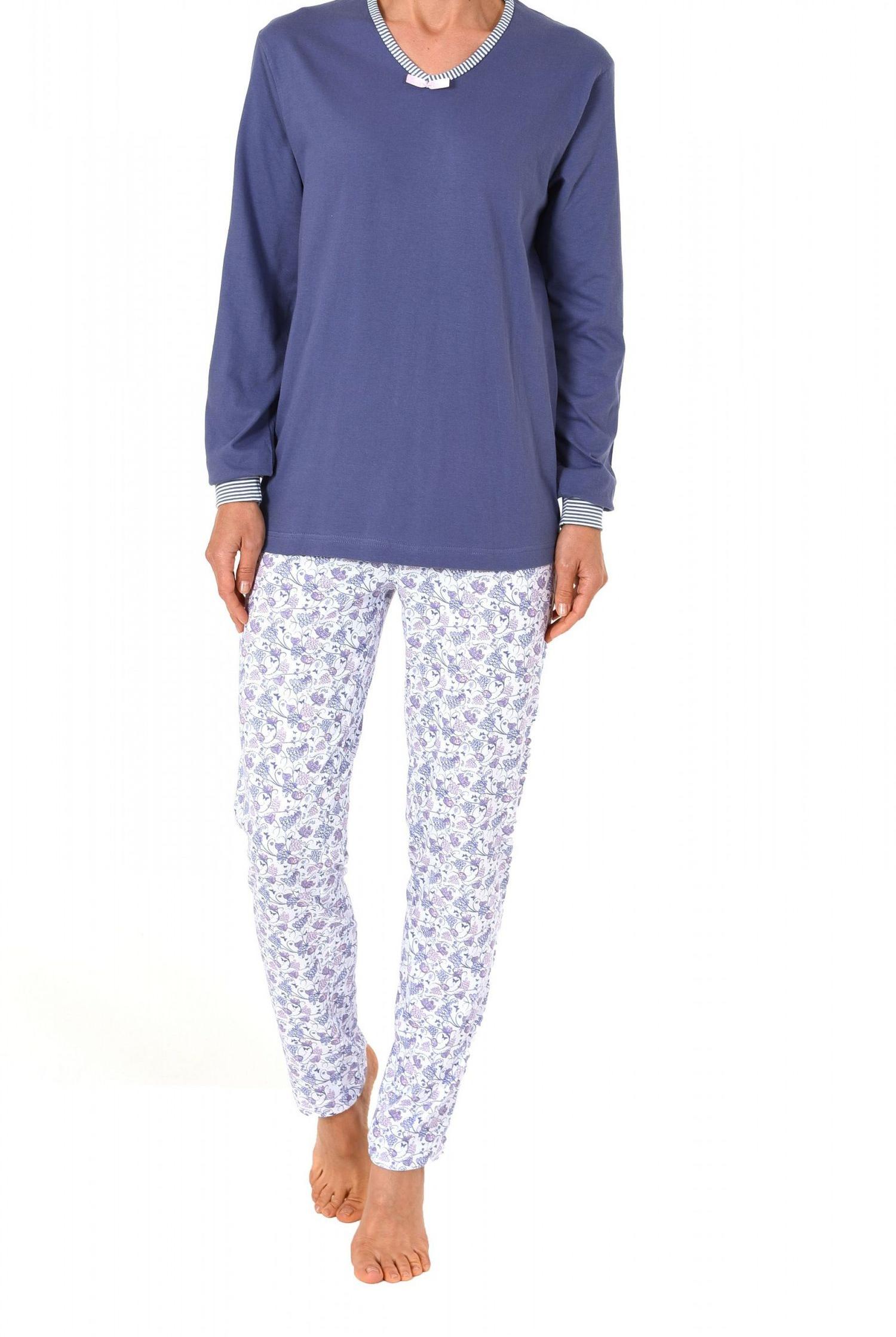 Wunderschöner Damen Pyjama langarm  – auch in Übergrössen bis 60/62 –  271 201 90 100