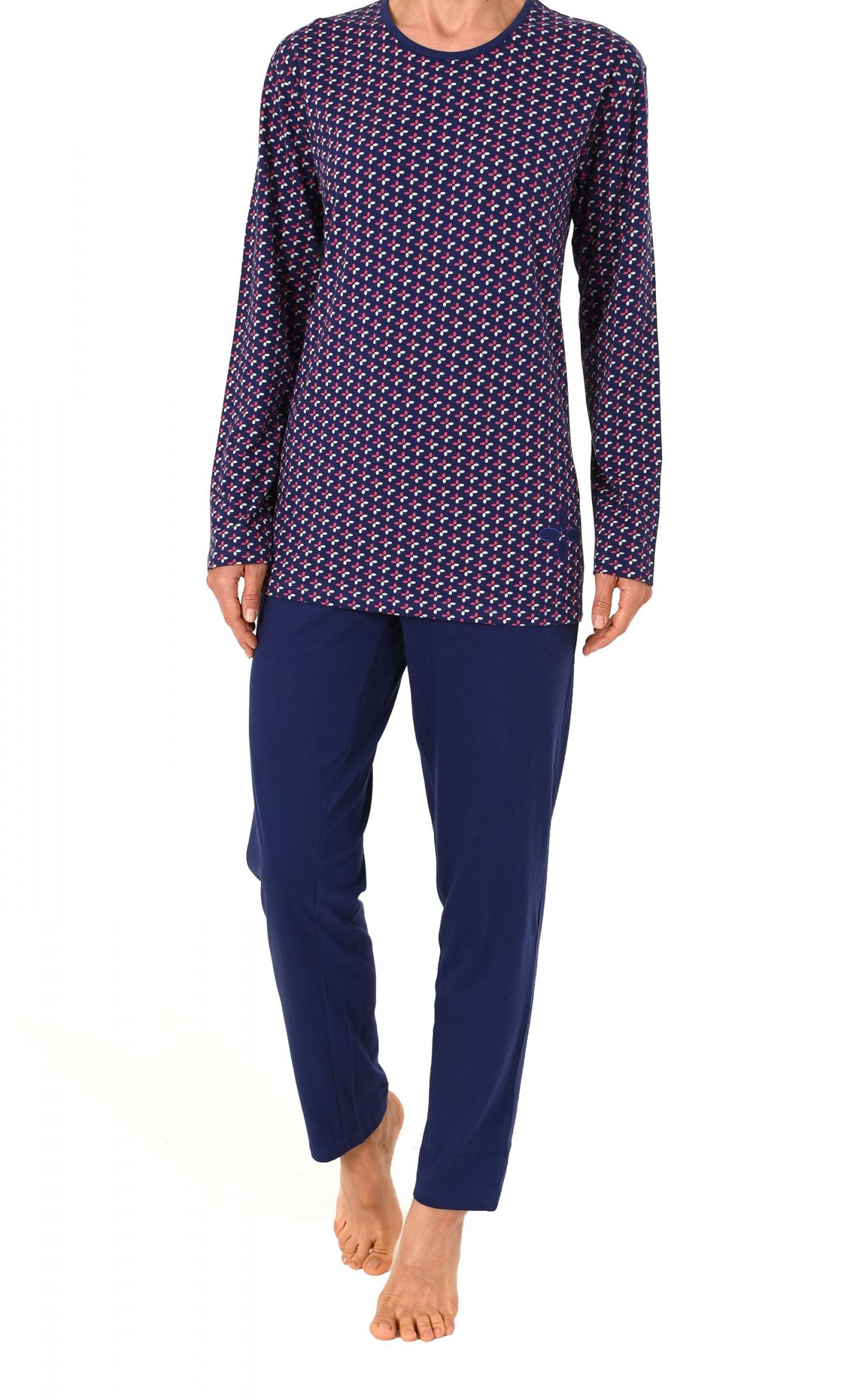 Eleganter Damen Pyjama langarm mit Rundhals in toller Optik – 271 201 90 151