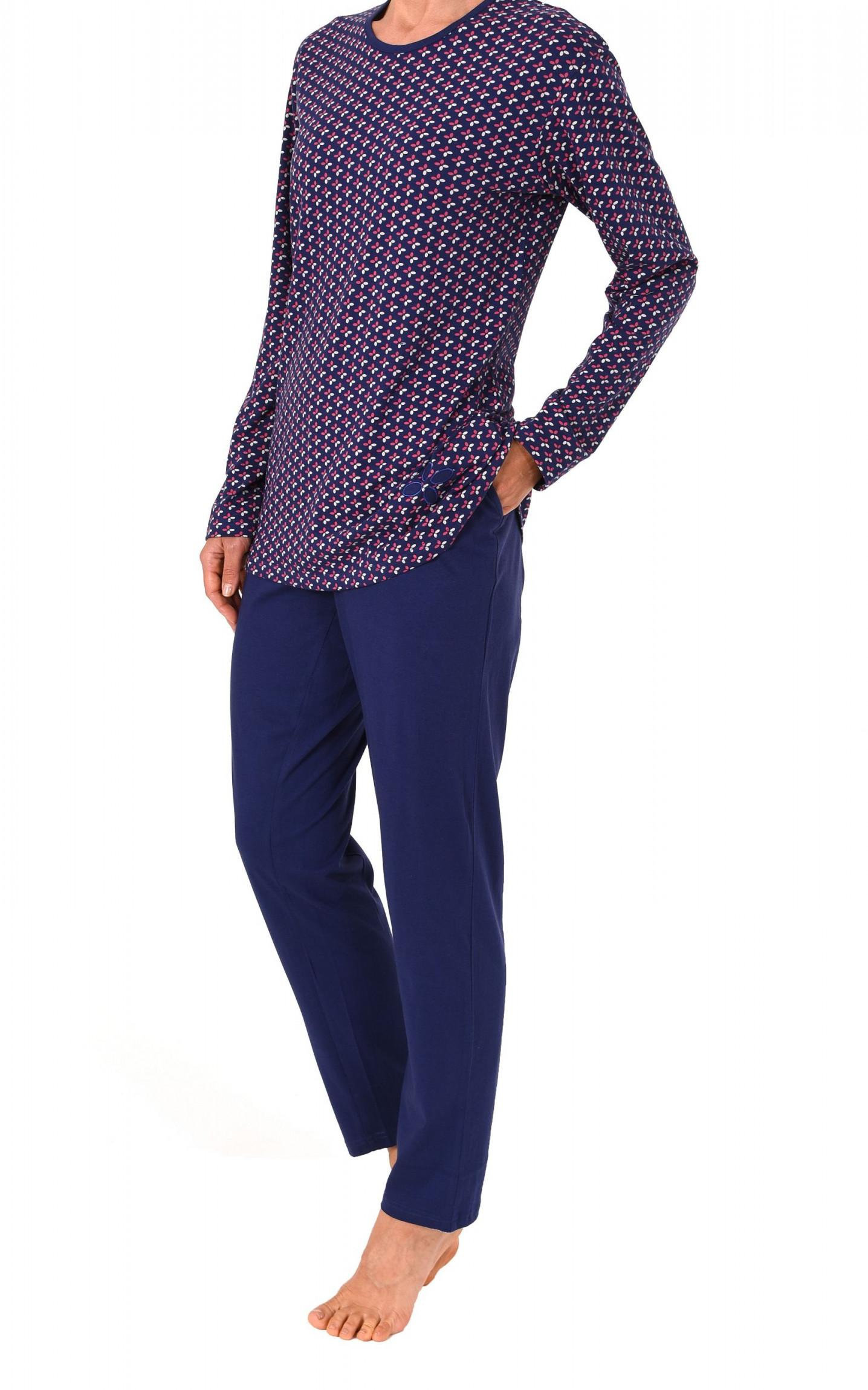 Eleganter Damen Pyjama langarm mit Rundhals in toller Optik – 271 201 90 151