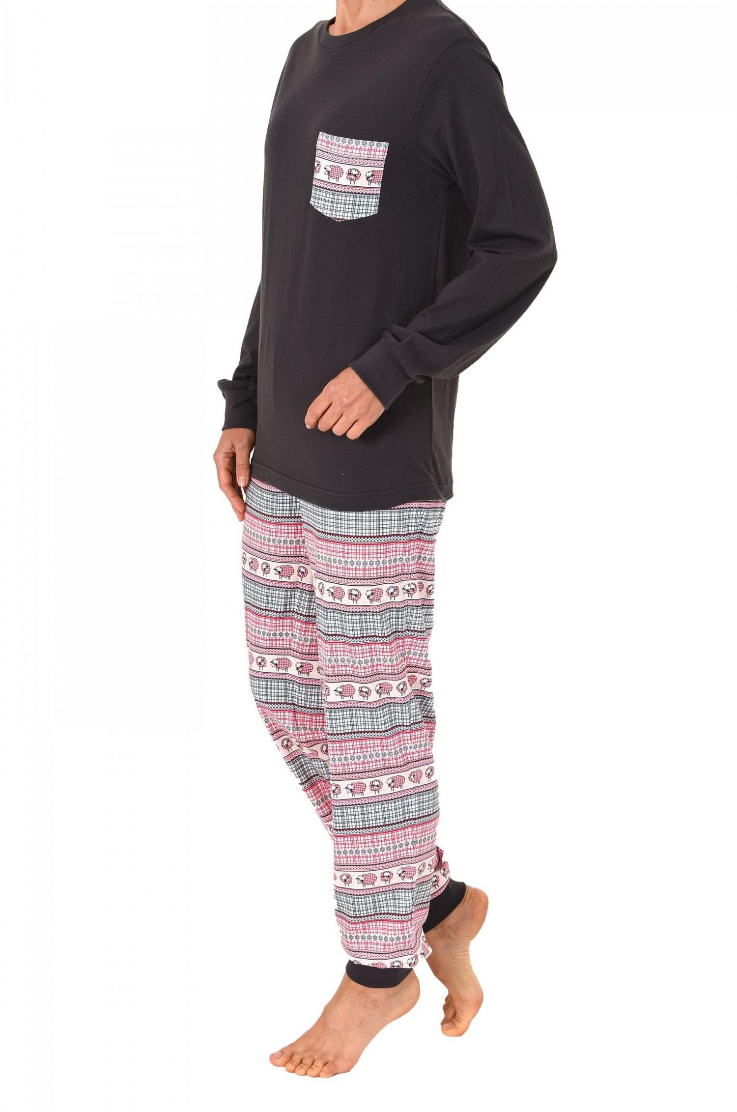 Langer Damen Pyjama mit Norweger Motiv – 100 % Baumwolle 271 201 90 418