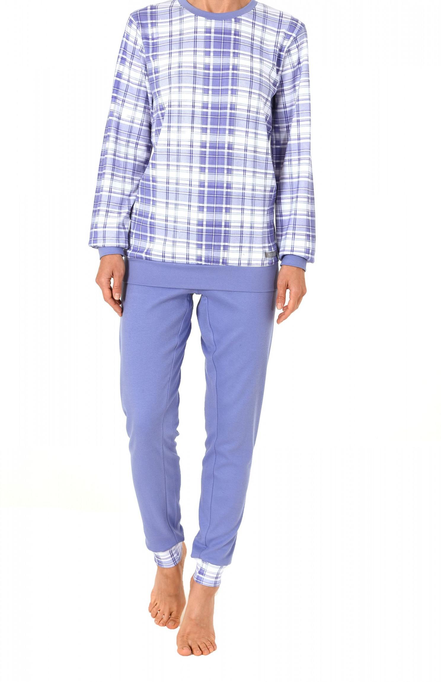 Edler Damen Pyjama lang mit Bündchen – auch in Übergrössen bis 60/62 – 271 201 96 153