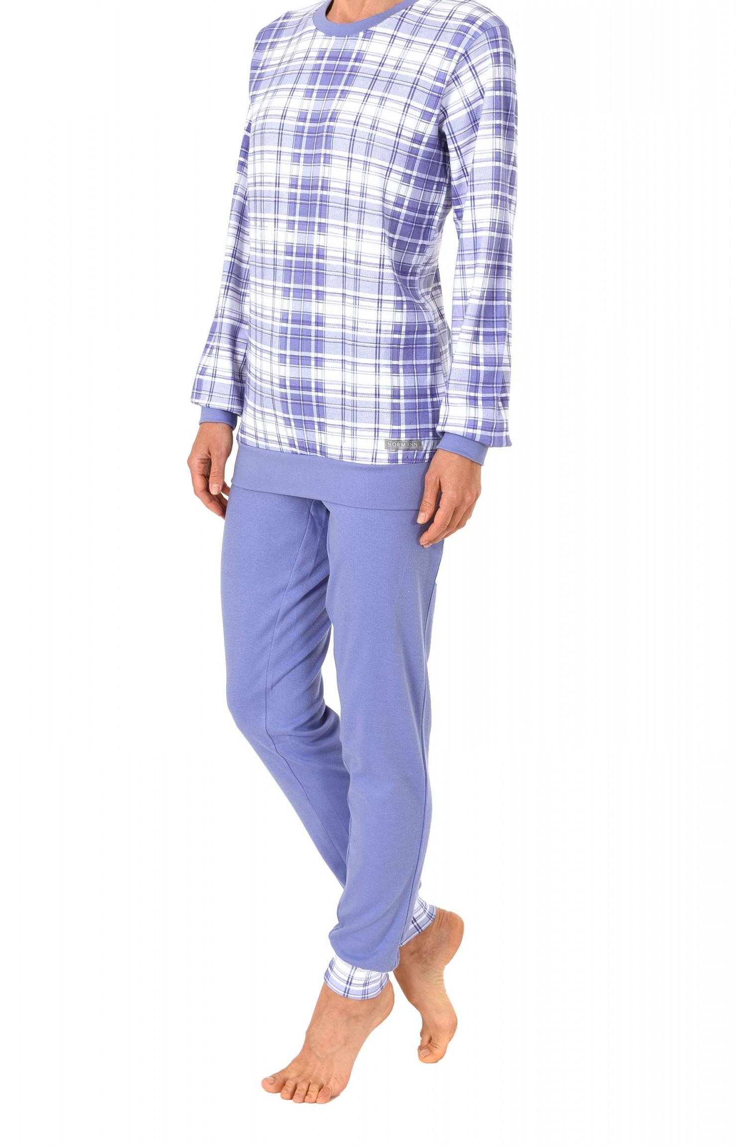 Edler Damen Pyjama lang mit Bündchen – auch in Übergrössen bis 60/62 – 271 201 96 153