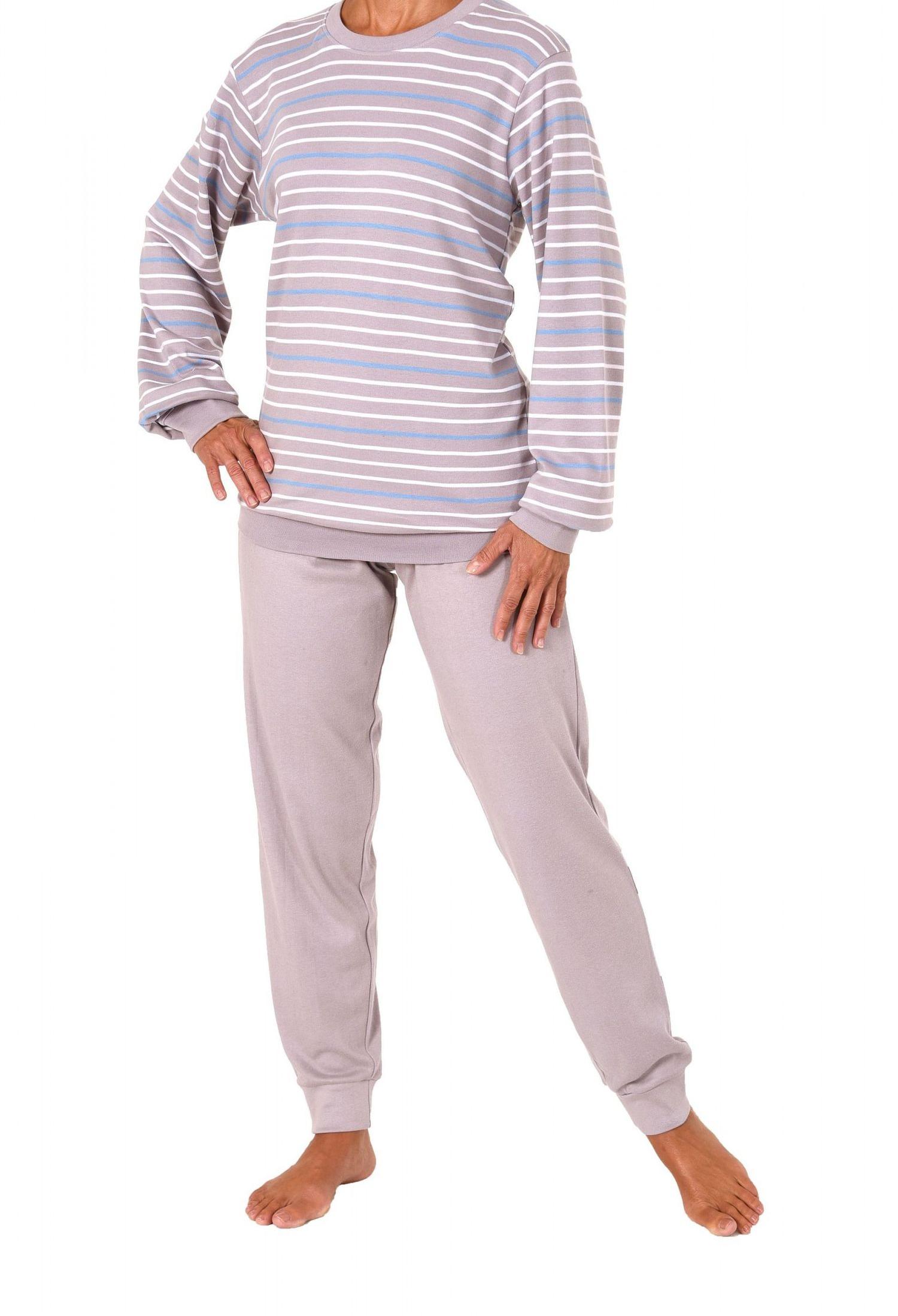 Damen Pyjama lang mit Bündchen -Kuschel Interlock Qualität - auch in Übergrössen 271 201 96 225 Damen Pyjama lang mit Bündchen -Kuschel Interlock Qualität - auch in Übergrössen 271 201 96 225