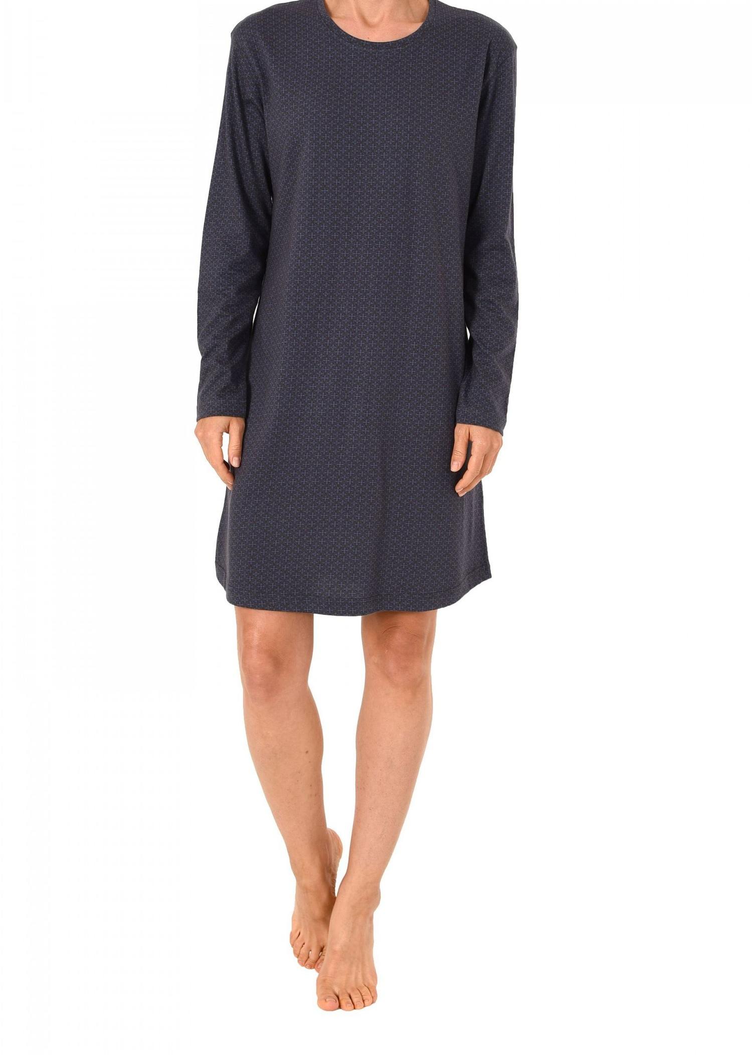 Damen Nachthemd langarm mit eleganten Minimalprint – 271 213 90 104 Damen Nachthemd langarm mit eleganten Minimalprint – 271 213 90 104