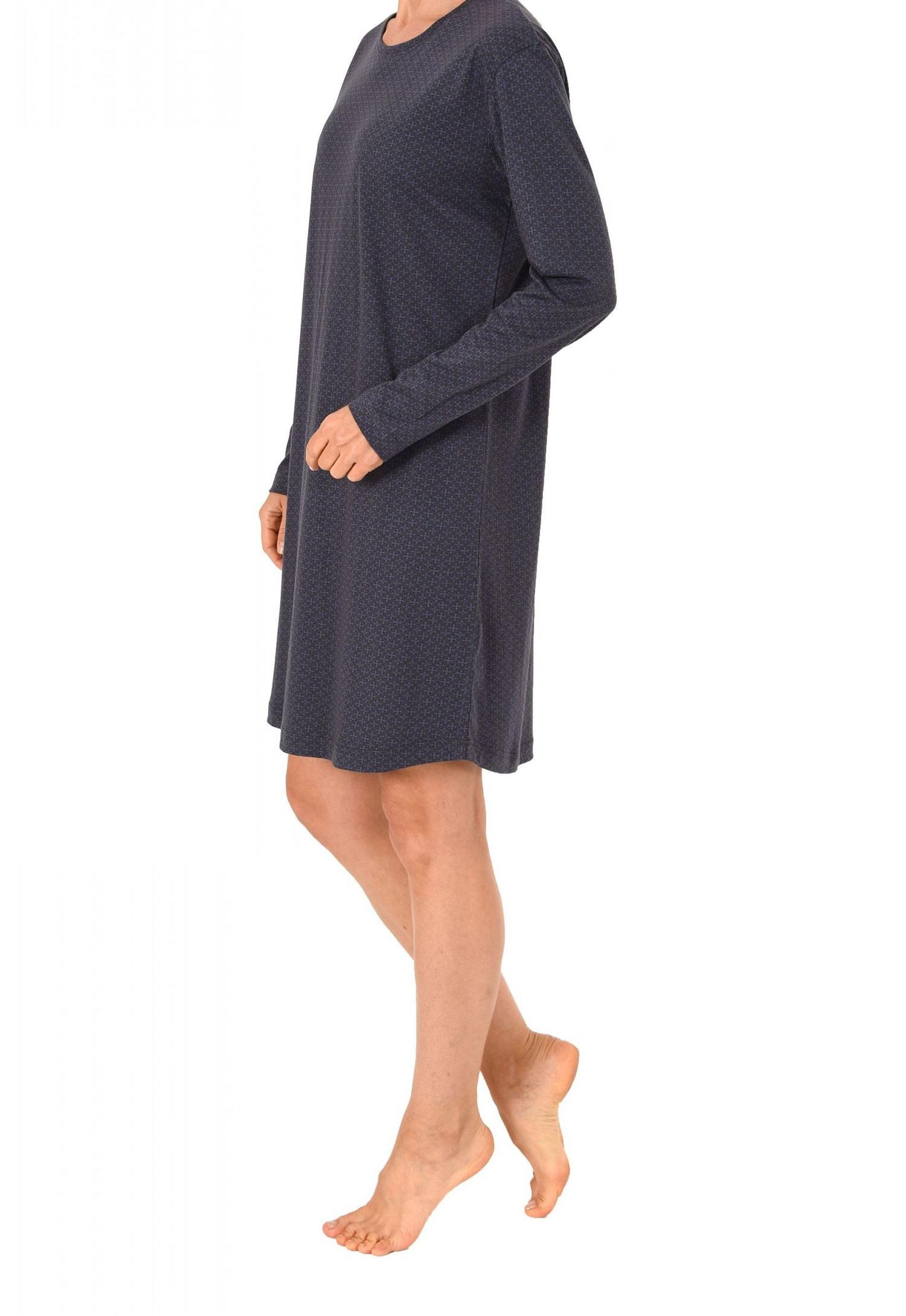 Damen Nachthemd langarm mit eleganten Minimalprint – 271 213 90 104