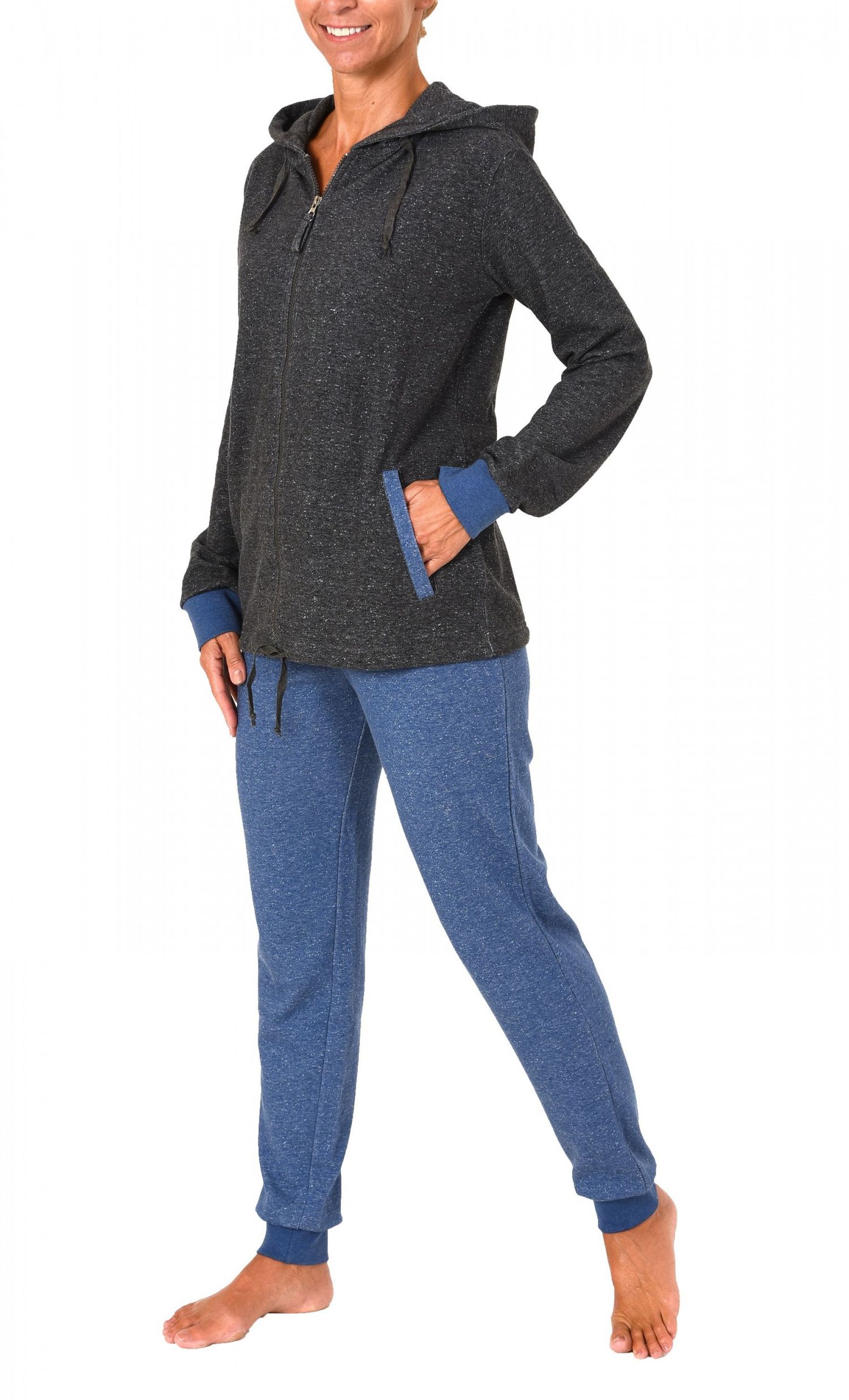 Chilliger Damen French Terry Hausanzug Homewear – auch in Übergrössen – 271 216 99 444