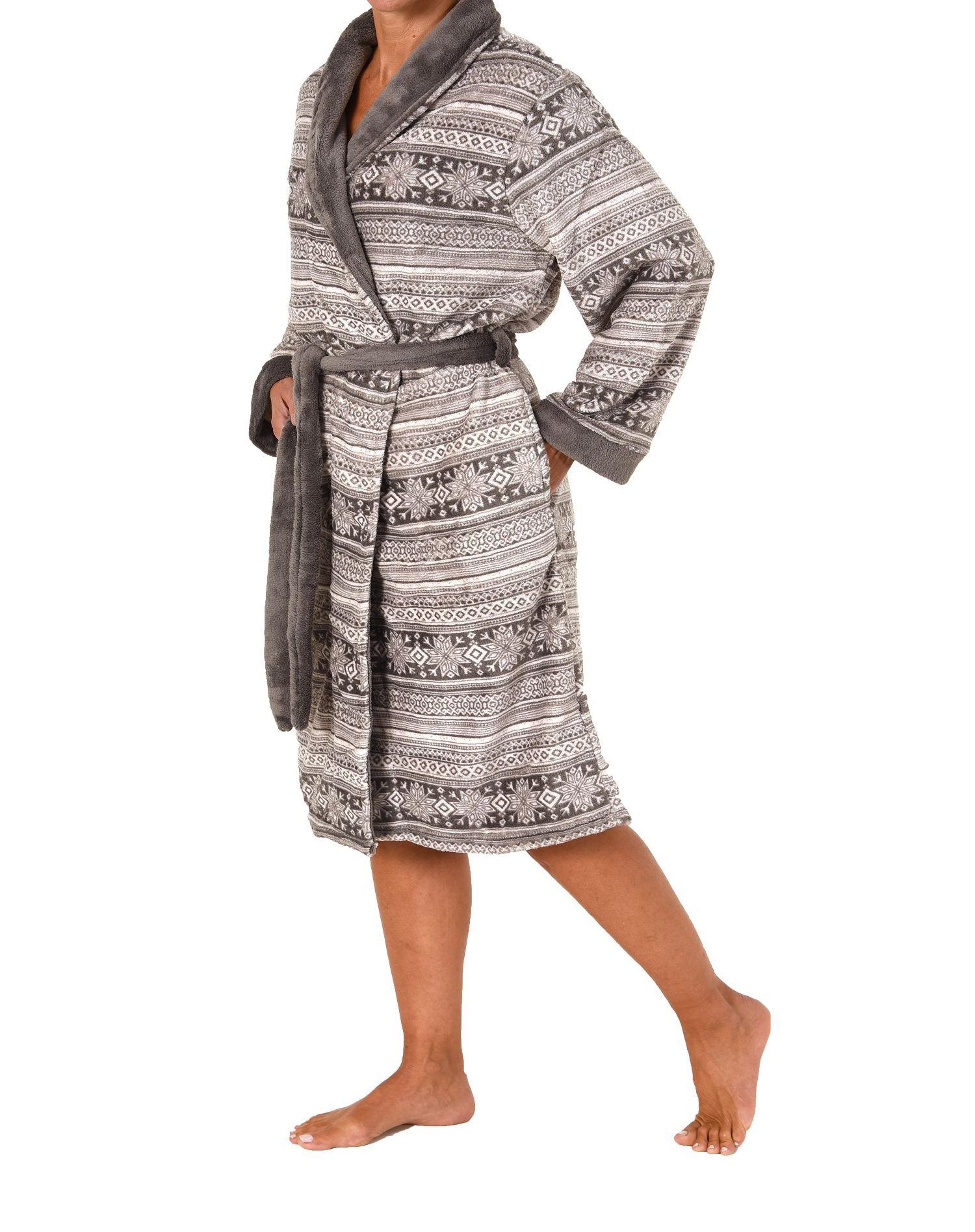 Damen Morgenmantel Corallfleece Bademantel in Norweger-Muster-Optik – 271 218 97 003 Damen Morgenmantel Corallfleece Bademantel in Norweger-Muster-Optik – 271 218 97 003