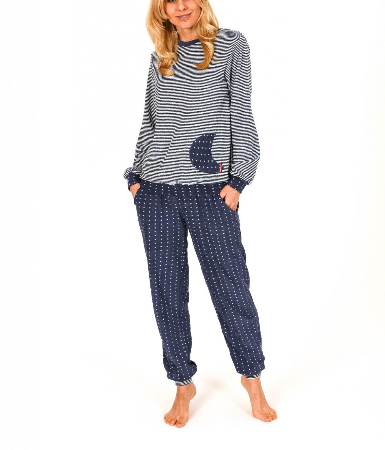 Damen Frottee Pyjama lang mit Bündchen – 59772 - 93 200