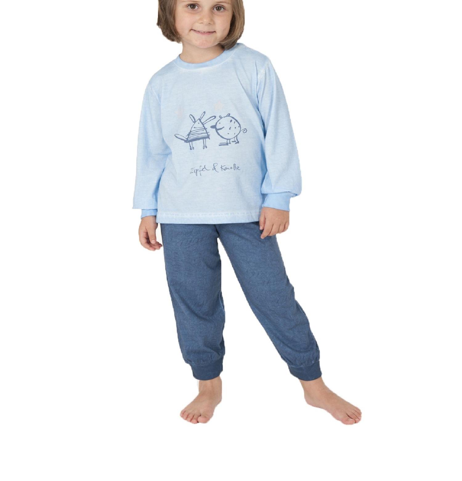 Mädchen Pyjama Kleinkinder Schlafanzug langarm mit Bündchen und tollem Motiv 58492