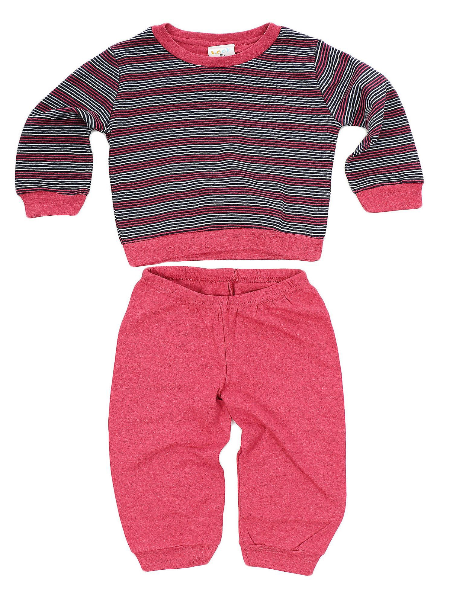 Jungen Kleinkinder Interlock Schlafanzug Pyjama mit Bündchen. Ringel Oberteil  57327