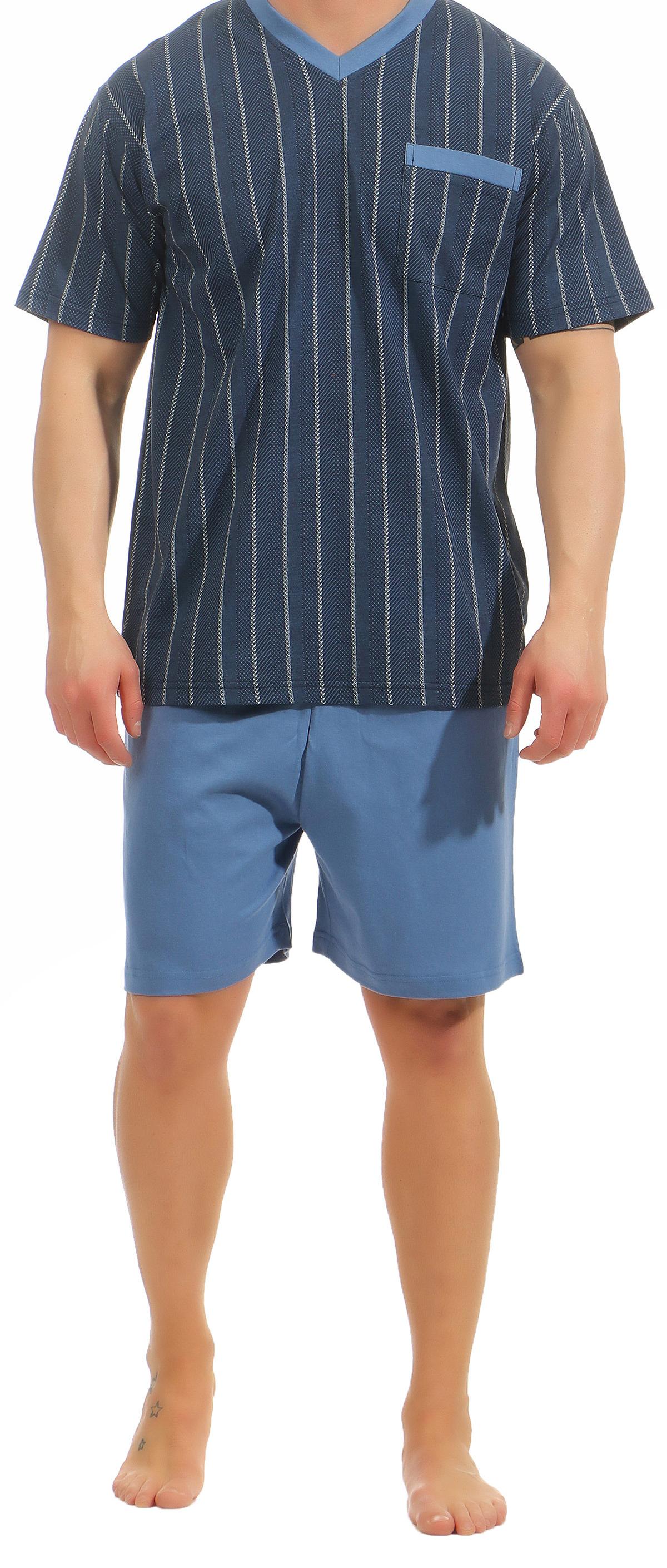 Herren Shorty Pyjama kurzarm von NORMANN – auch in Übergrössen bis Gr. 70 -101 90 518
