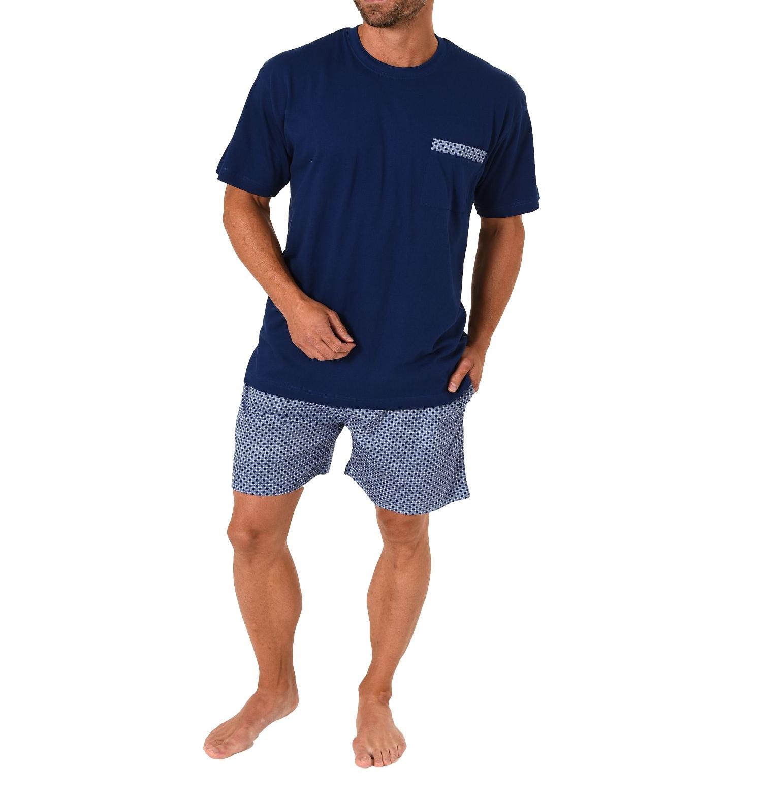 Eleganter Herren Shorty Pyjama kurzarm – auch in Übergrössen erhältlich – 181 105 90 520