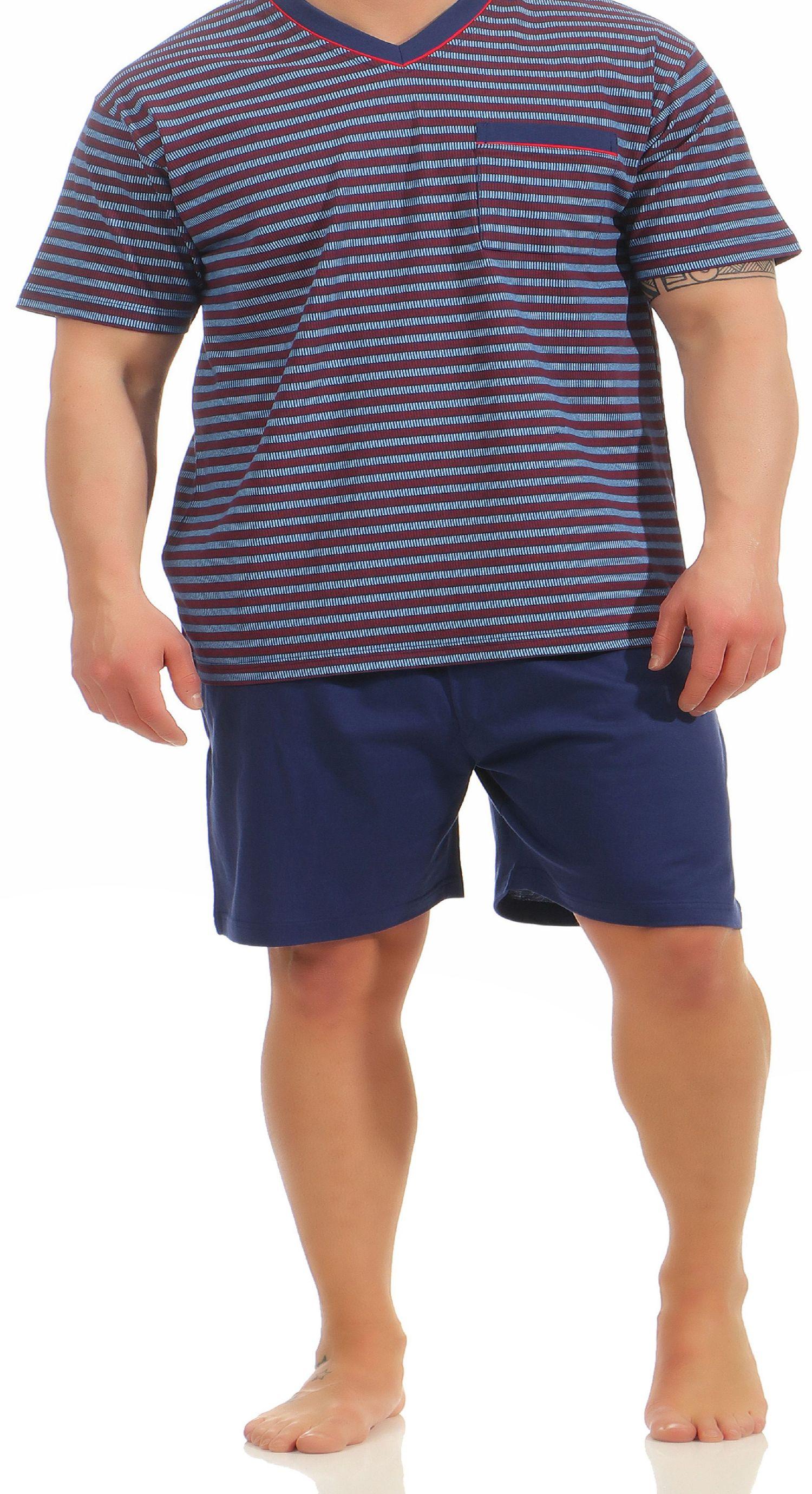 Eleganter Herren Shorty Pyjama – auch in Übergrössen bis Gr. 70 - 181 105 90 528