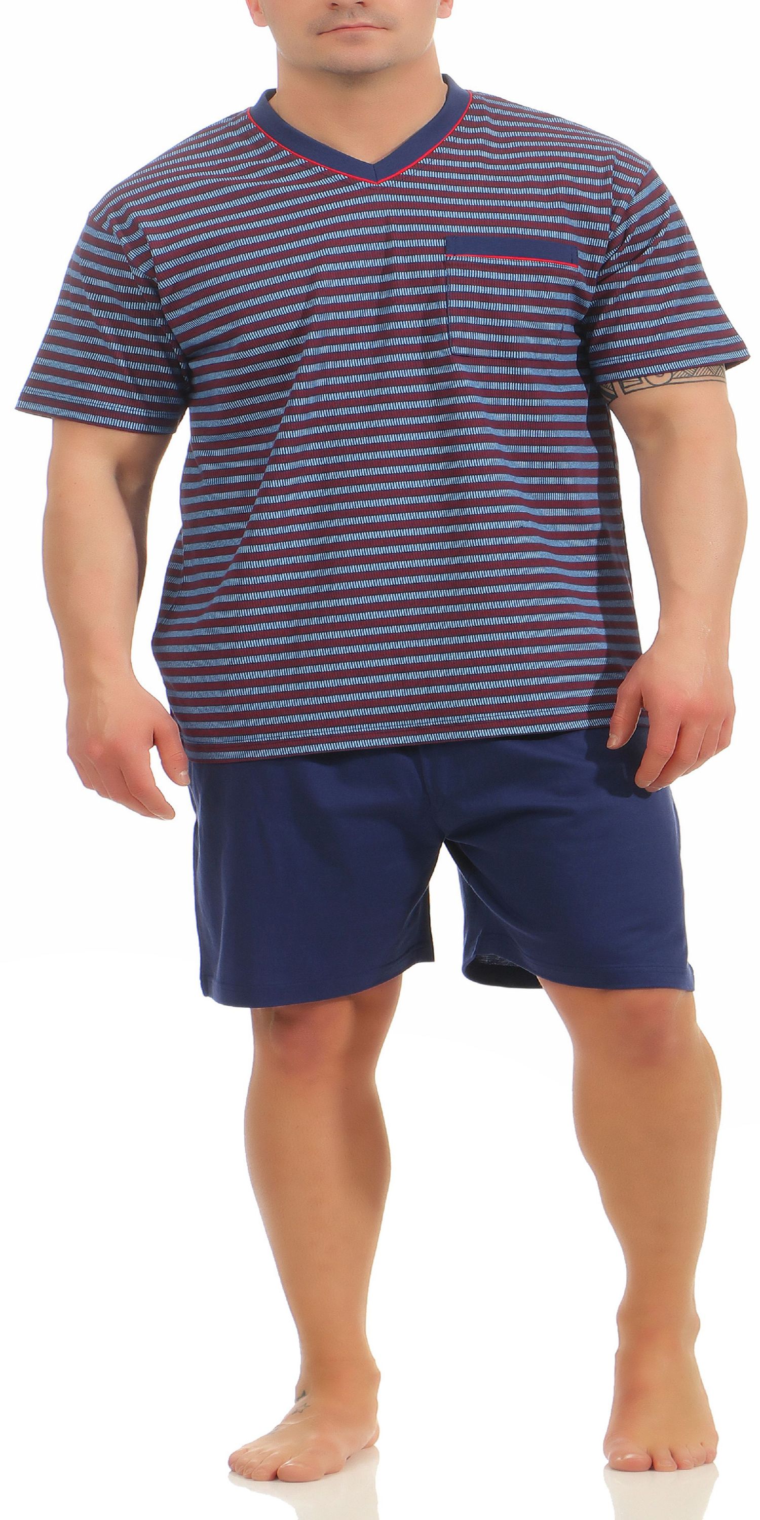 Eleganter Herren Shorty Pyjama – auch in Übergrössen bis Gr. 70 - 181 105 90 528