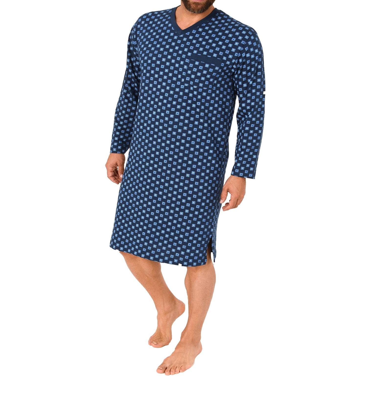 Tolles Herren Nachthemd langarm von Normann auch in Übergrössen 181 110 90 007 Tolles Herren Nachthemd langarm von Normann auch in Übergrössen 181 110 90 007