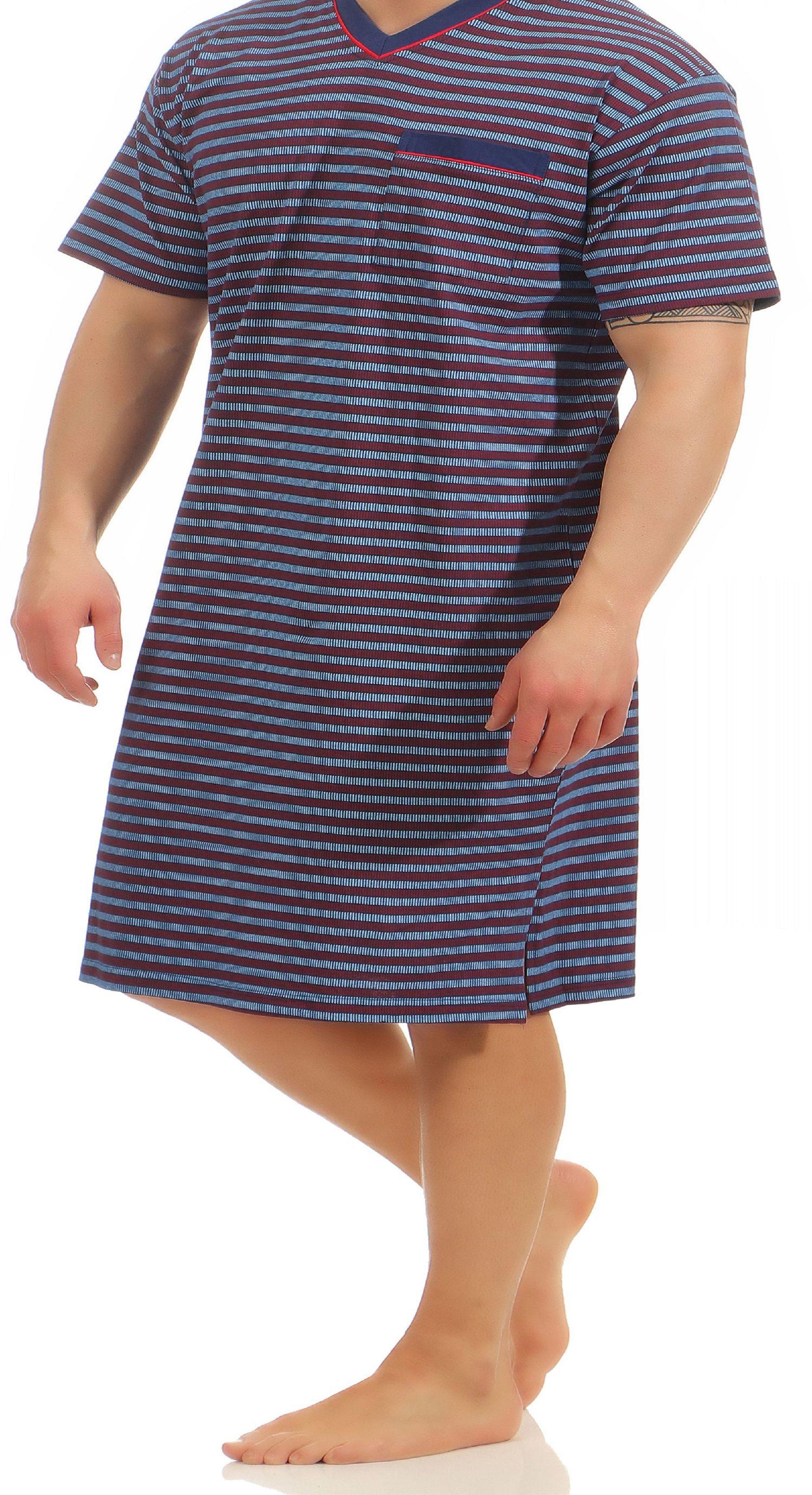 Normann Herren Nachthemd kurzarm auch in Übergrössen erhältlich 181 111 90 528