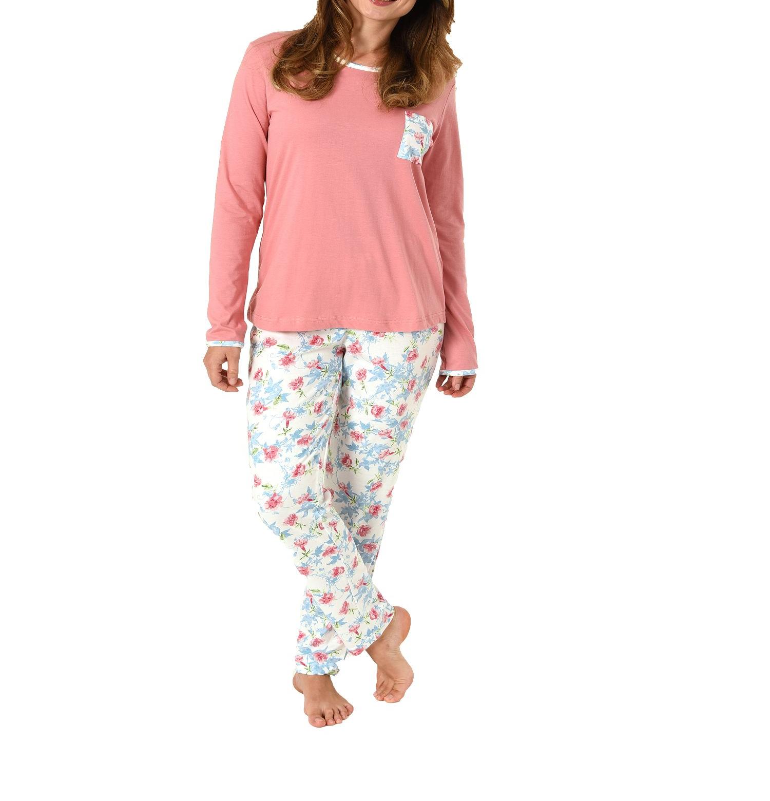 Normann Damen Pyjama Schlafanzug langarm  181 201 90 302