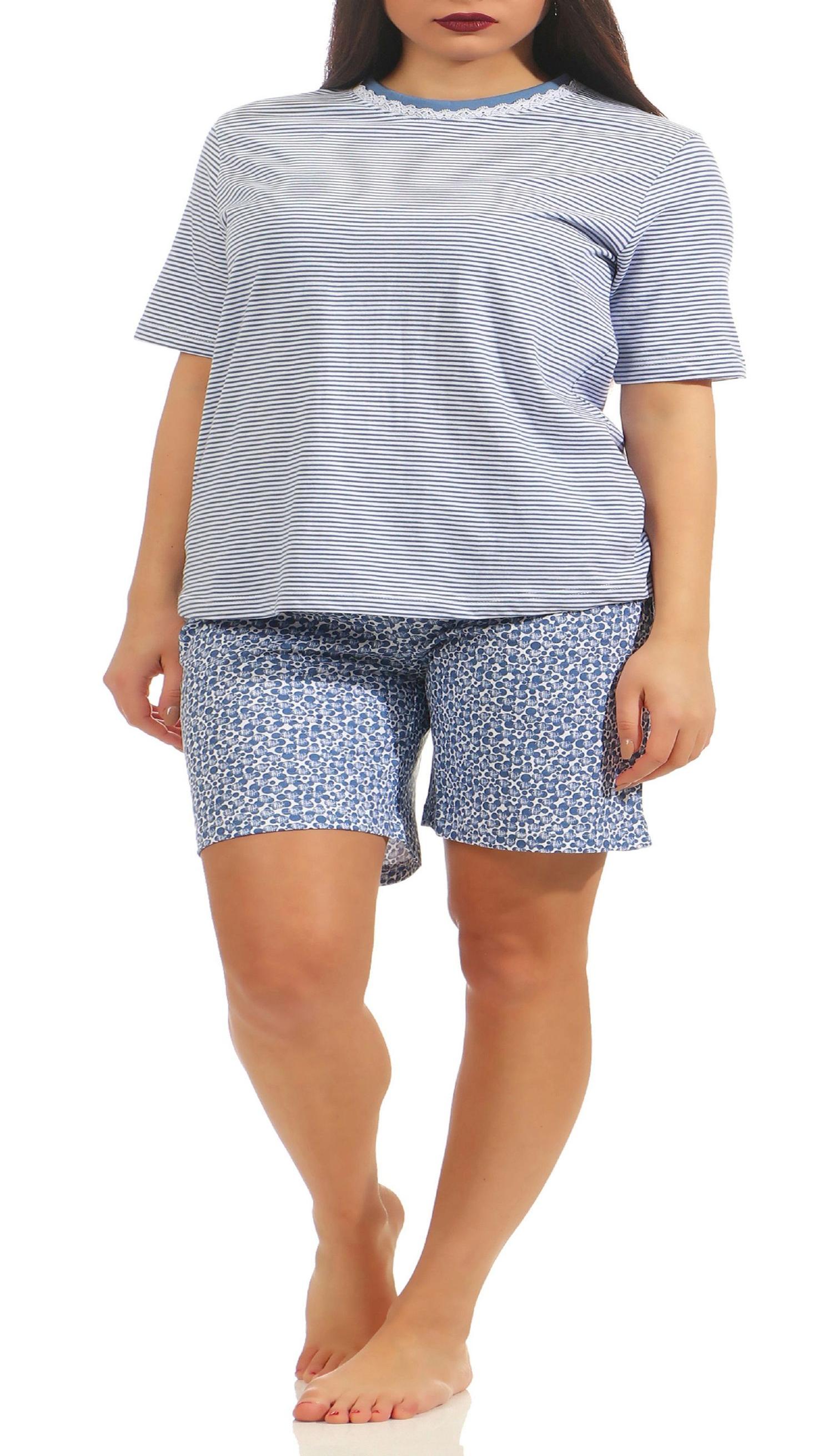 Normann Damen Schlafanzug Shorty Pyjama kurzarm auch in Übergrössen 181 205 90 838 Normann Damen Schlafanzug Shorty Pyjama kurzarm auch in Übergrössen 181 205 90 838
