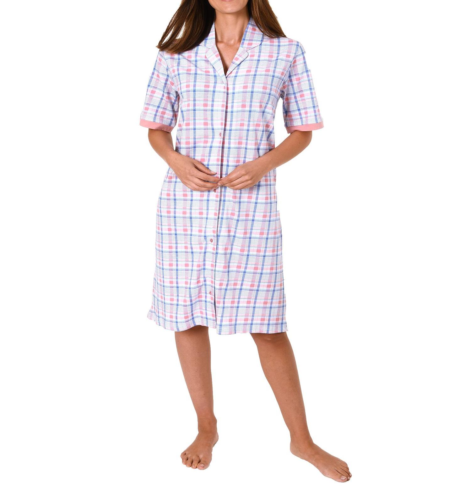 Normann Damen Nachthemd kurzarm zum durchknöpfen 181 214 90 204