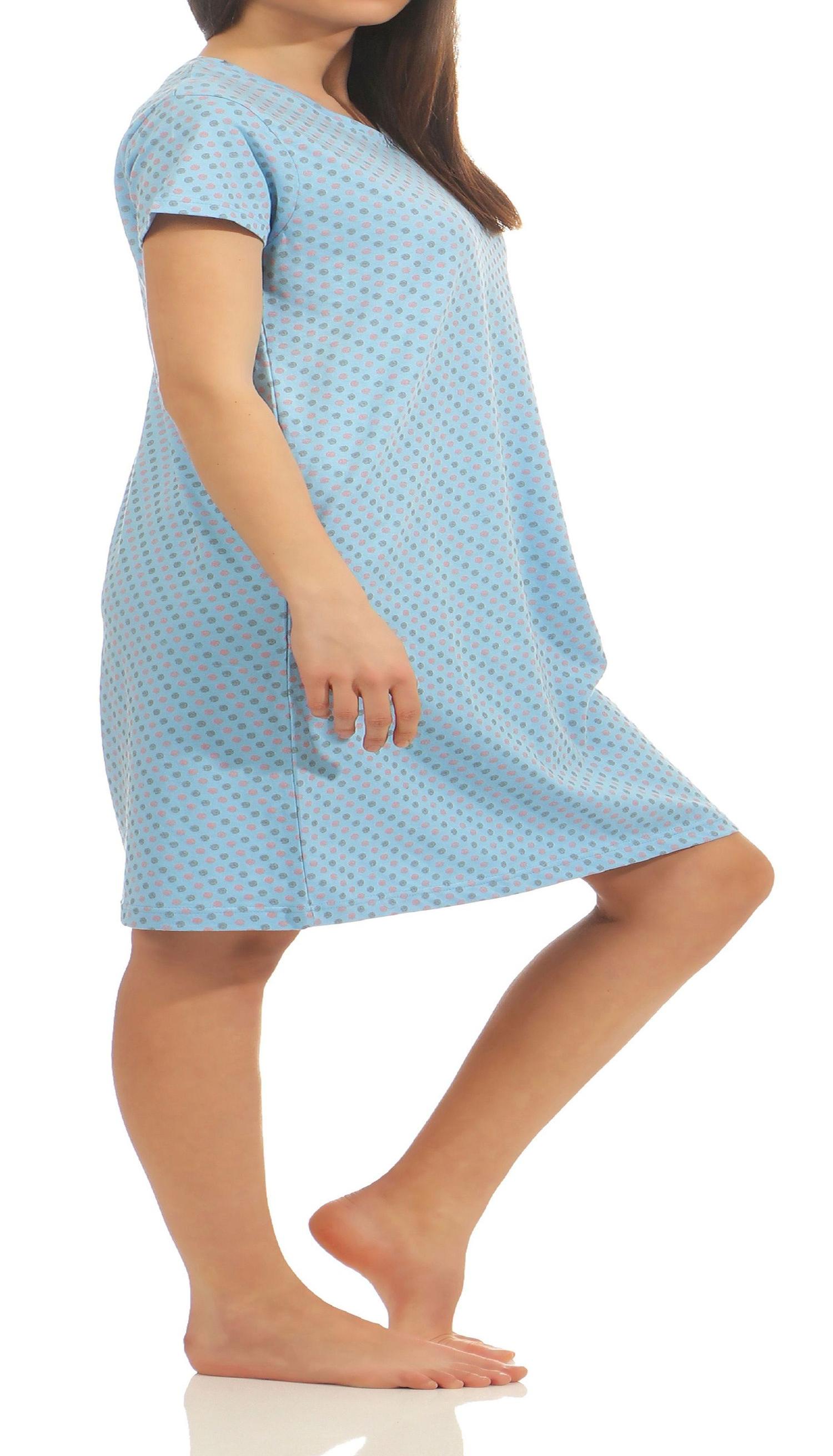 Normann Damen Bigshirt Nachthemd in Tupfen Optik auch in Übergrössen 181 214 90 904