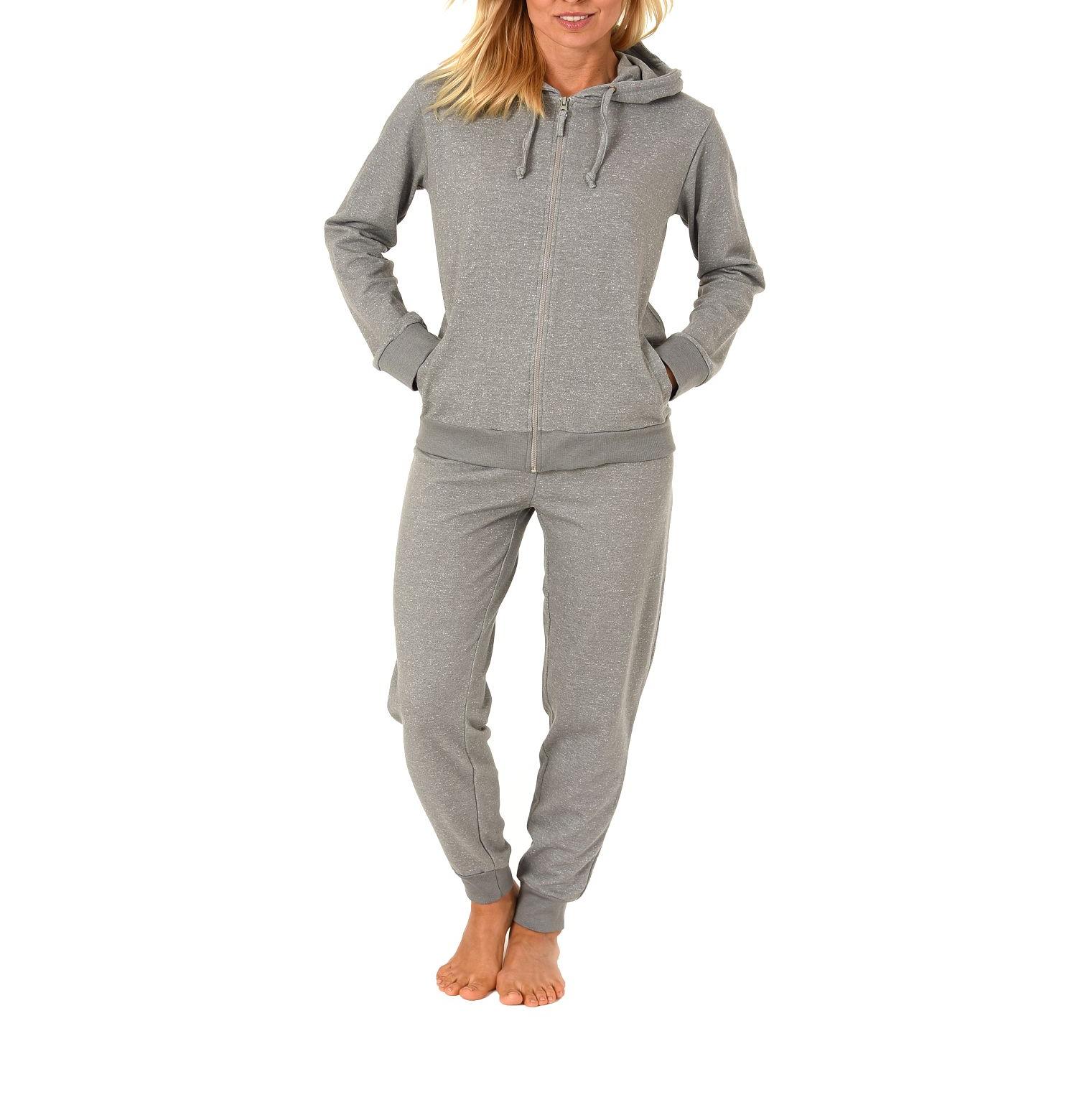 Normann Damen Hausanzug Jogginganzug mit Kapuze French Terry 181 216 99 906
