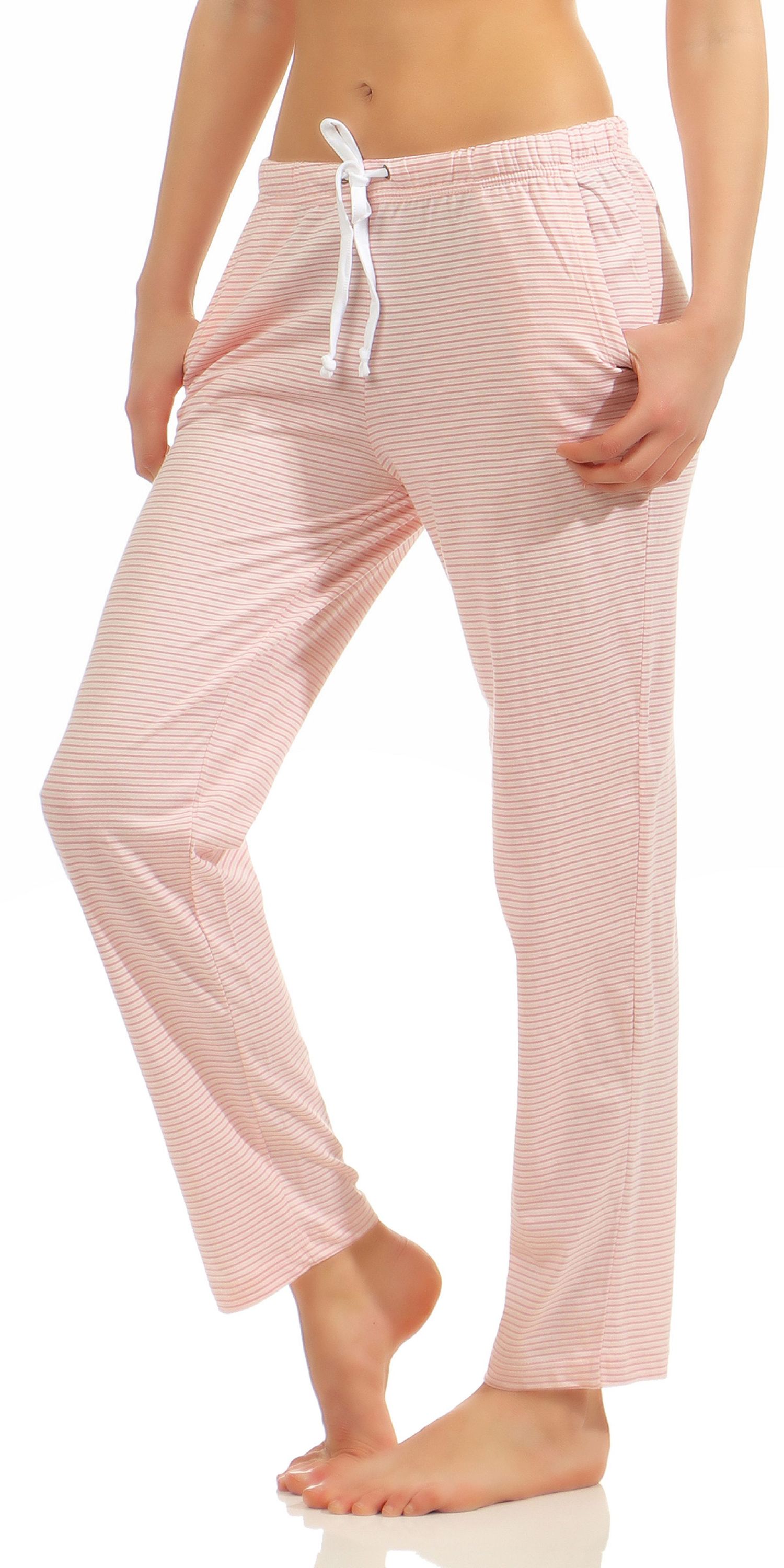 Normann Damen Pyjamahose lang gestreift Mix & Match ideal zum kombinieren 181 222 90 903