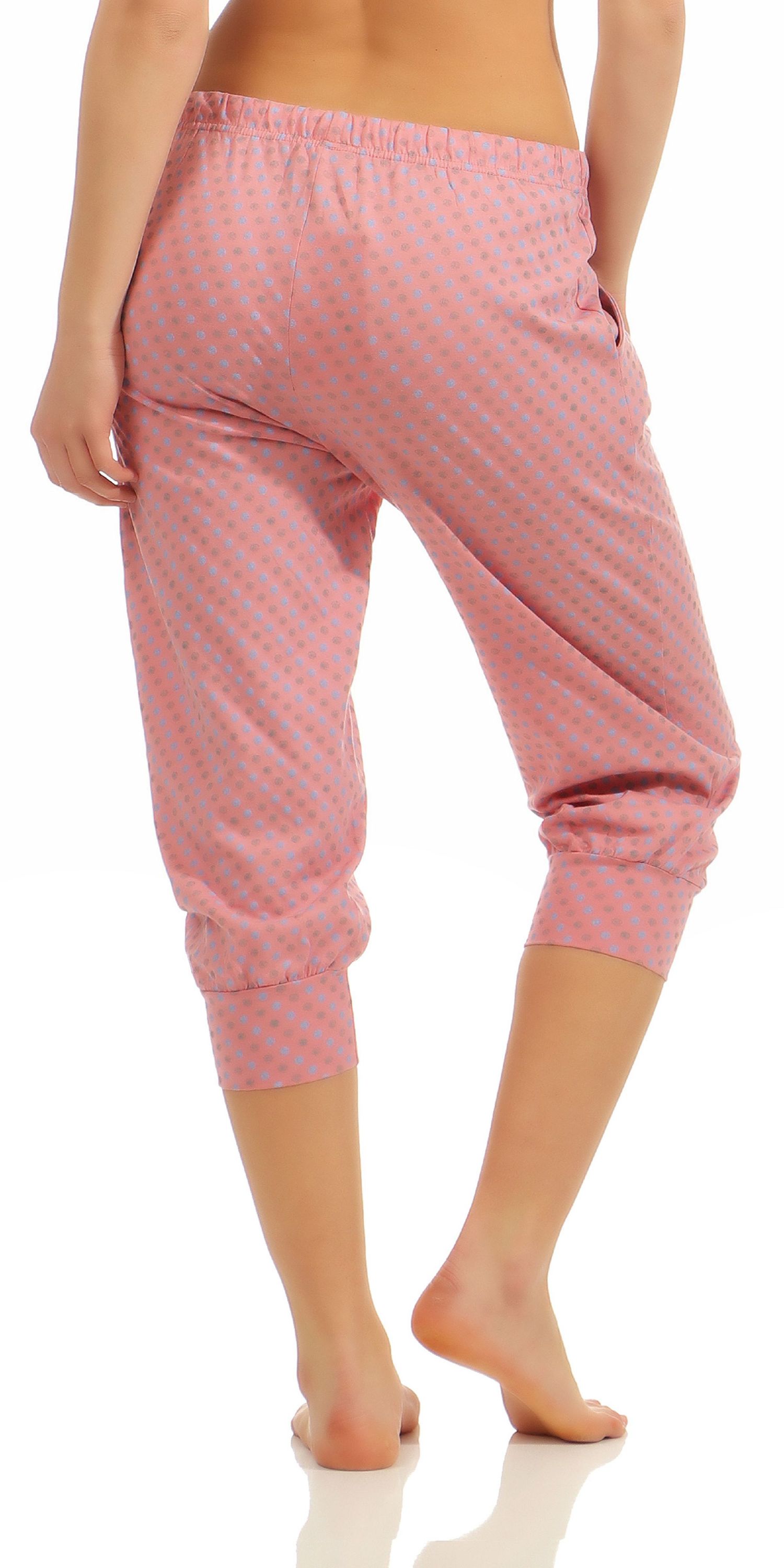 Normann Damen Capri Pyjamahose Tupfendesign Mix & Match ideal zum kombinieren 223 90 904