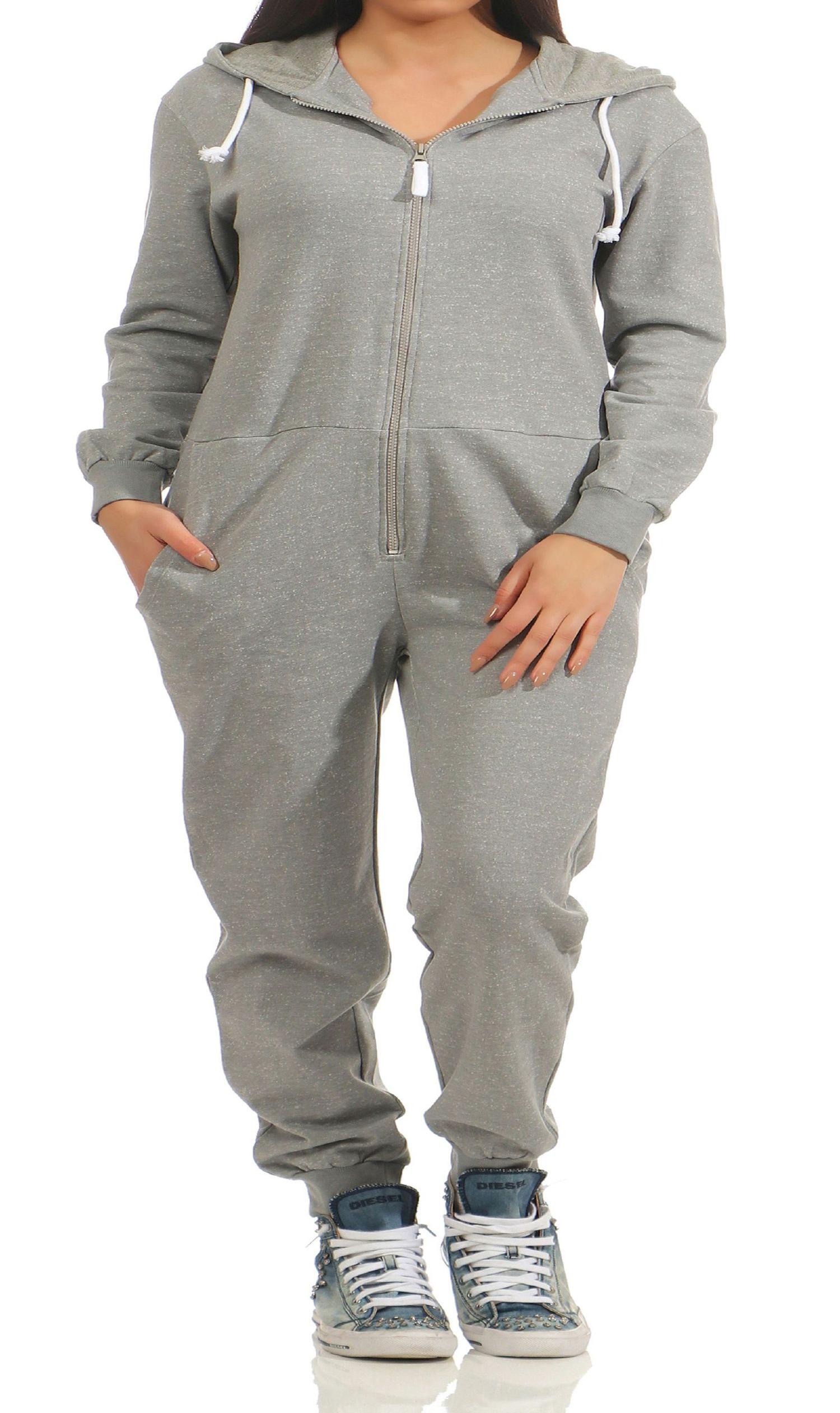 Normann Damen Schlafanzug Einteiler Jumpsuit Overall langarm  181 267 99 906