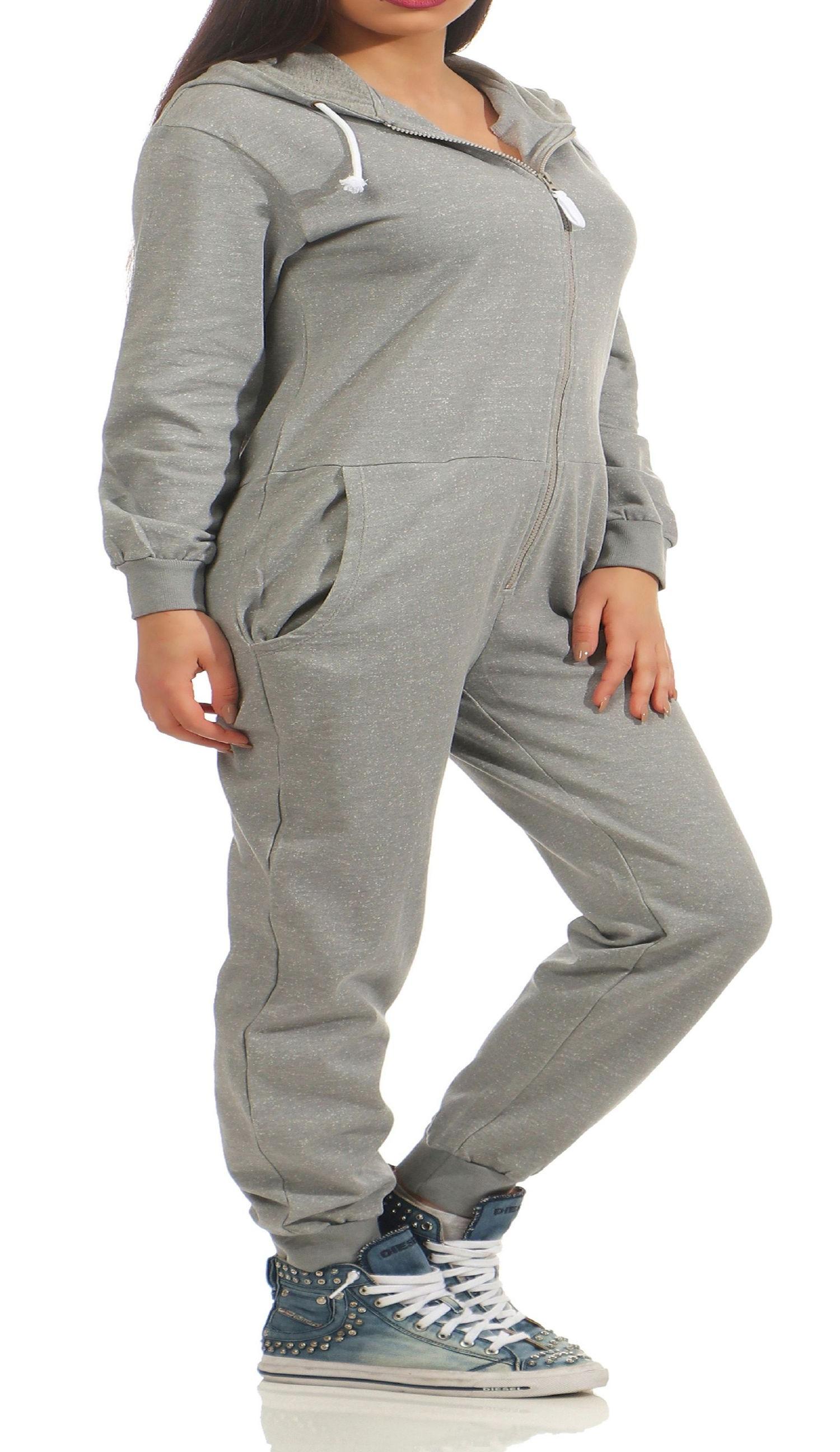 Normann Damen Schlafanzug Einteiler Jumpsuit Overall langarm  181 267 99 906