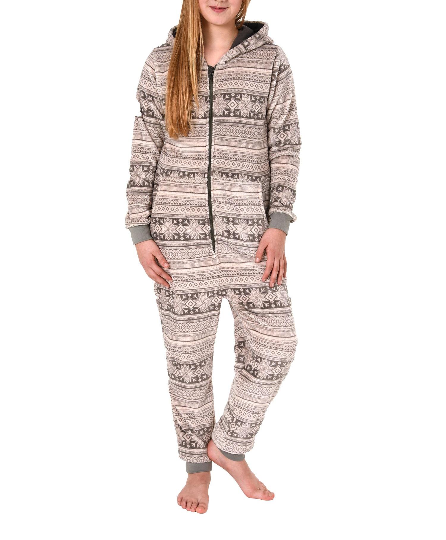 Mädchen Jumpsuit Overall Schlafanzug langarm – Norwegermotiv – 271 467 97 004