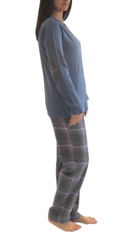 Damen Flanell Pyjama Mix & Match Hose Flanell Top Single Jersey - auch in Übergrössen 281 201 90 244