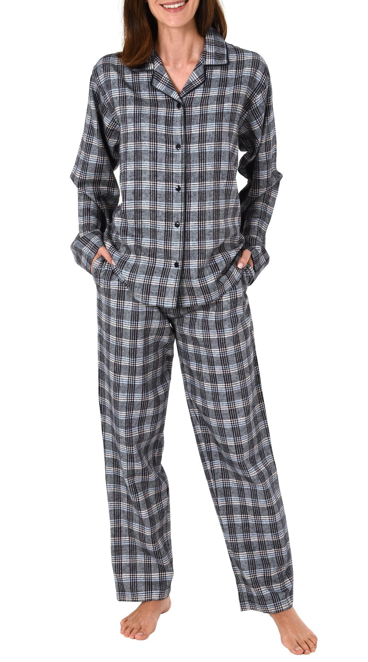 Damen Flanell Pyjama Schlafanzug langarm kariert auch in Übergrößen 281 201 95 991 Damen Flanell Pyjama Schlafanzug langarm kariert auch in Übergrößen 281 201 95 991