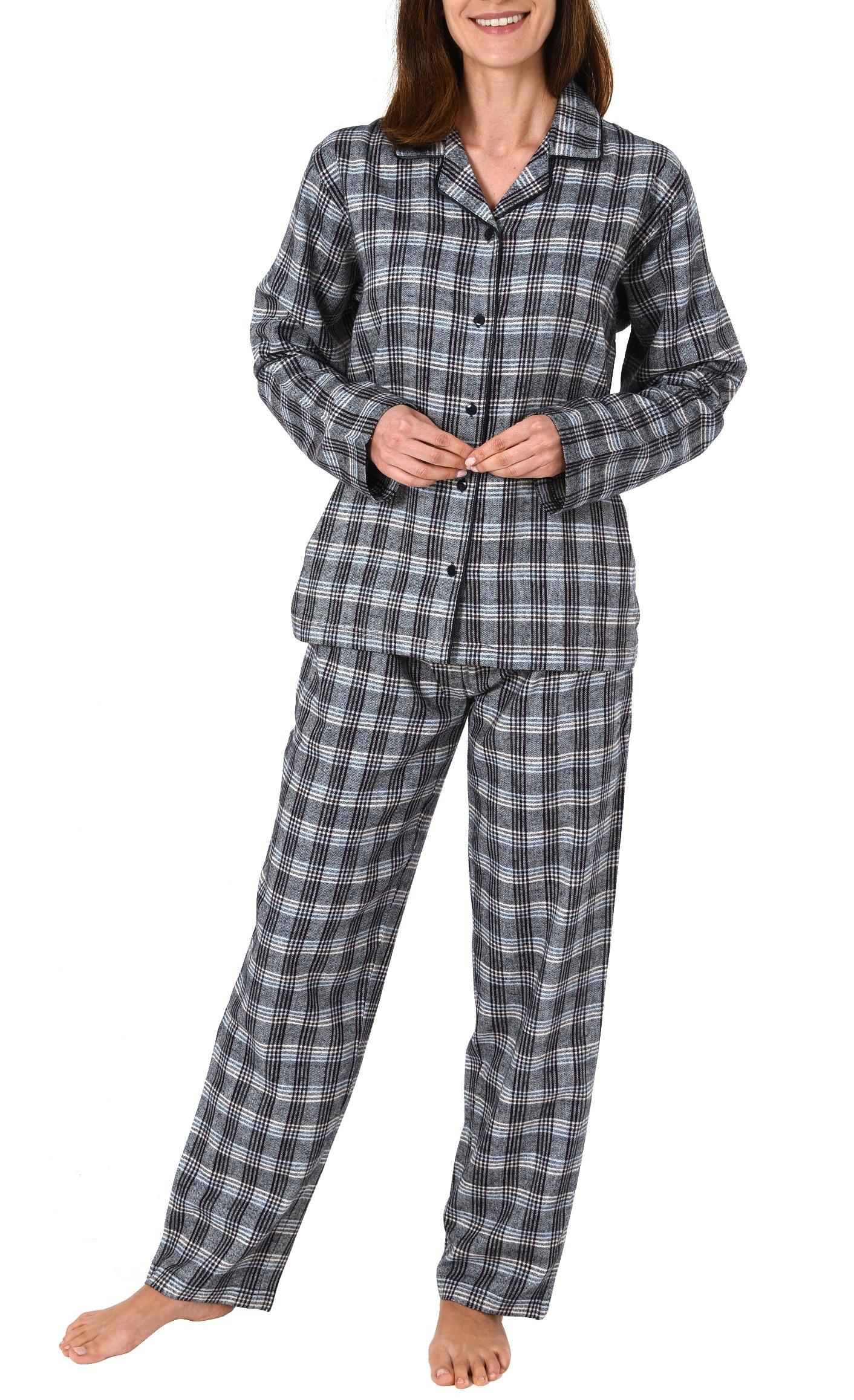 Damen Flanell Pyjama Schlafanzug langarm kariert auch in Übergrössen 281 201 95 991 Damen Flanell Pyjama Schlafanzug langarm kariert auch in Übergrößen 281 201 95 991