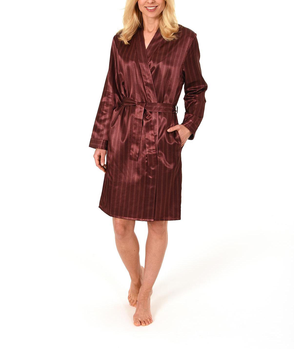 Edler Satin Morgenmantel Kimono Bademantel für Damen - 61513