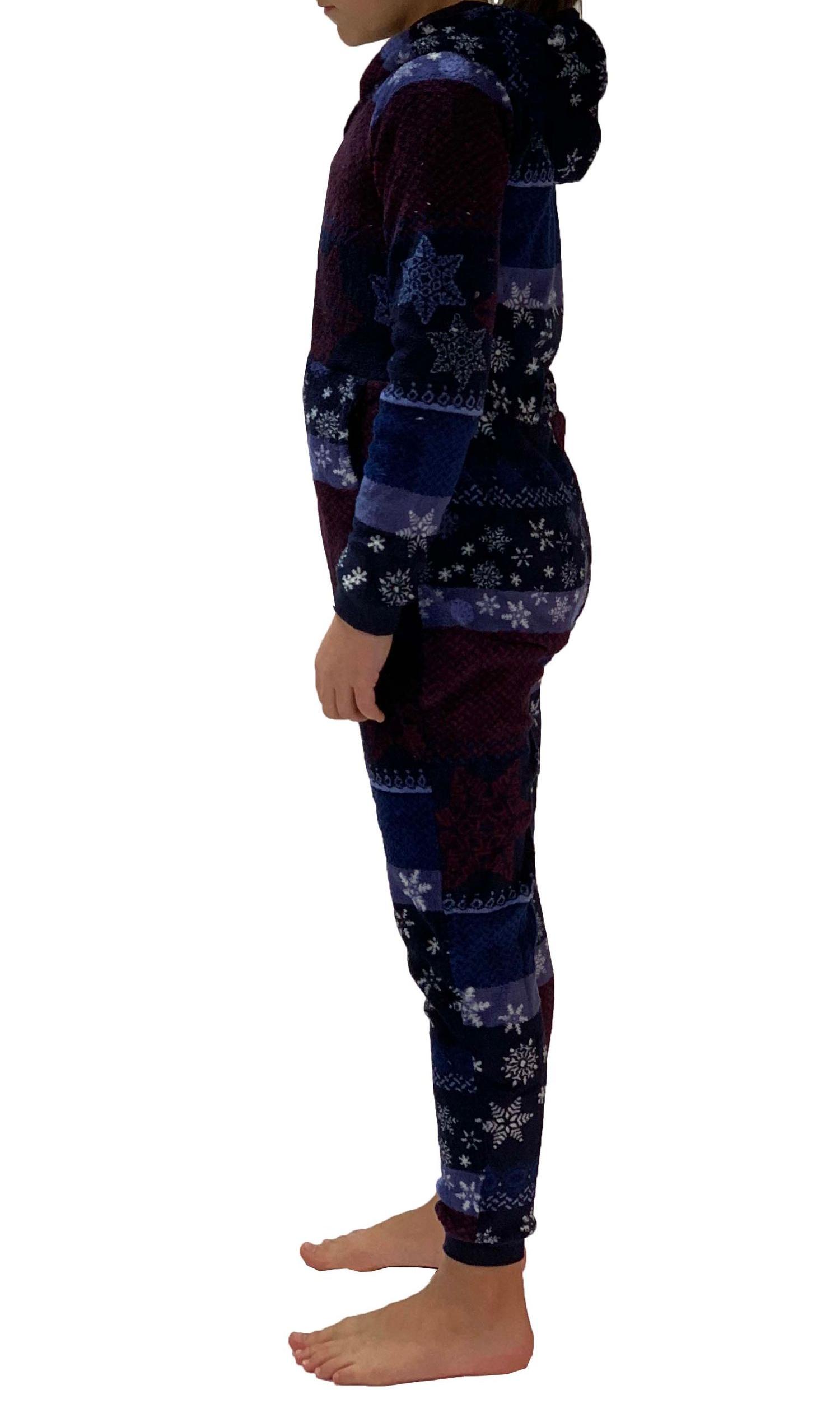 Mädchen Jumpsuit Overall Schlafanzug Onesie – Norweger Sterne Optik – 281 467 97 951