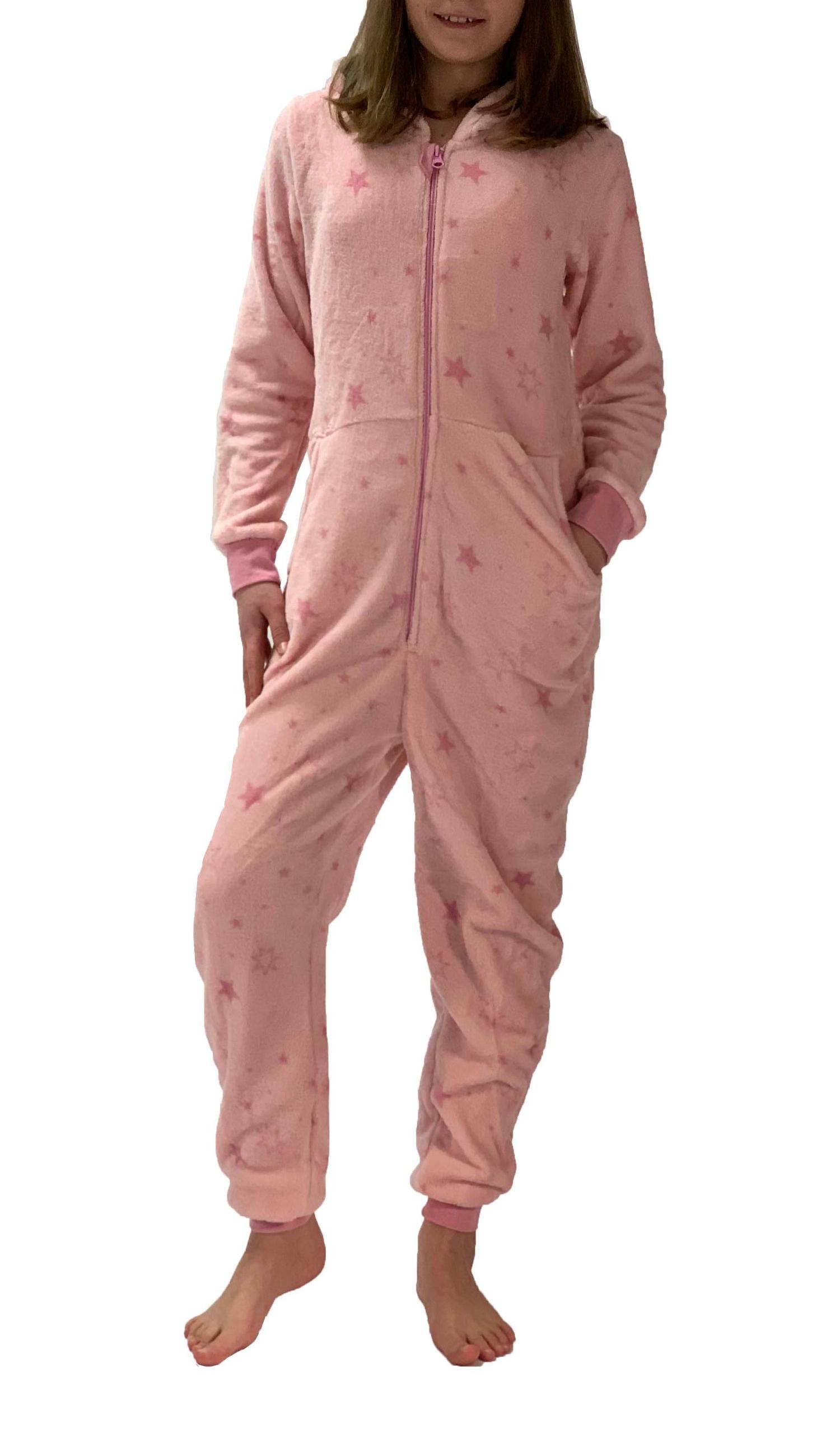 Mädchen Jumpsuit Overall Schlafanzug Onesie – Sterne Optik – 281 467 97 954