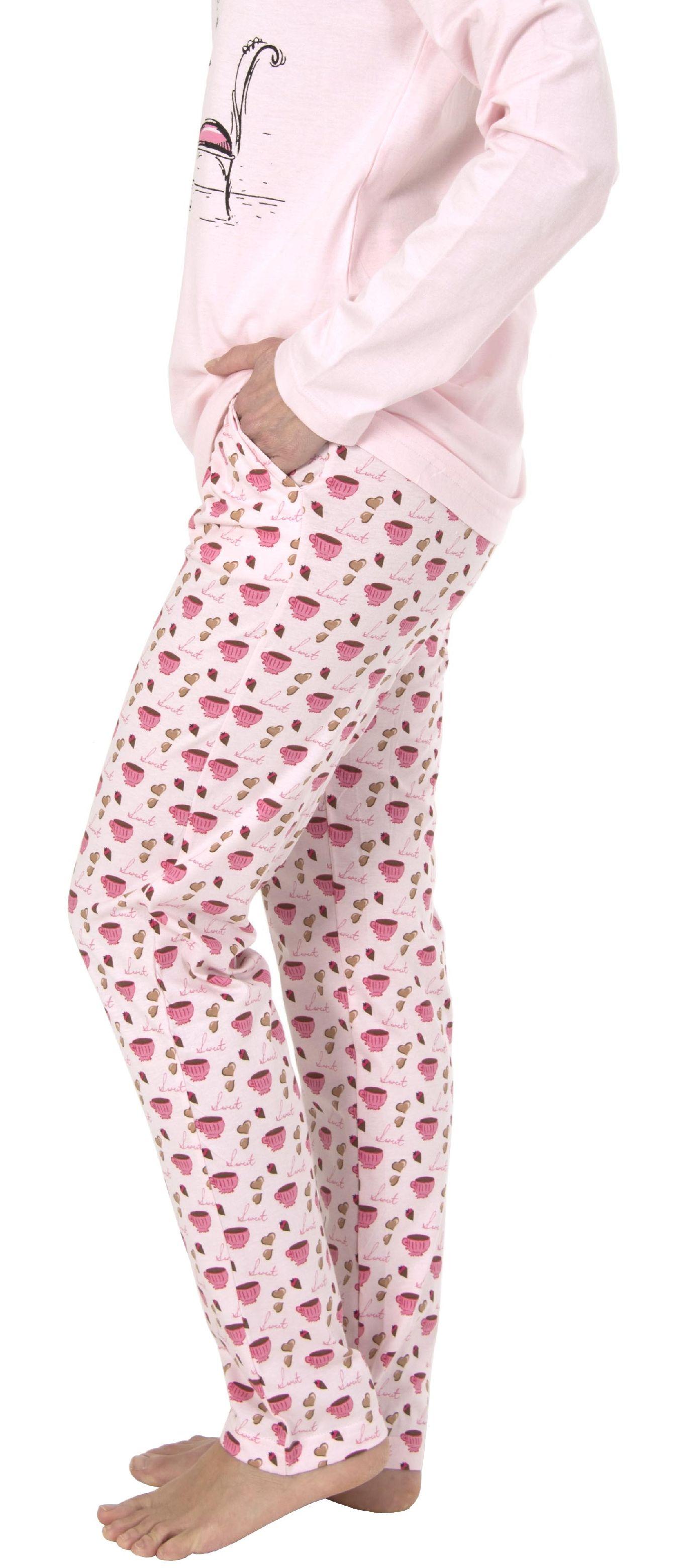 Lässiger Damen Pyjama Schlafanzug lang -191 201 90 206