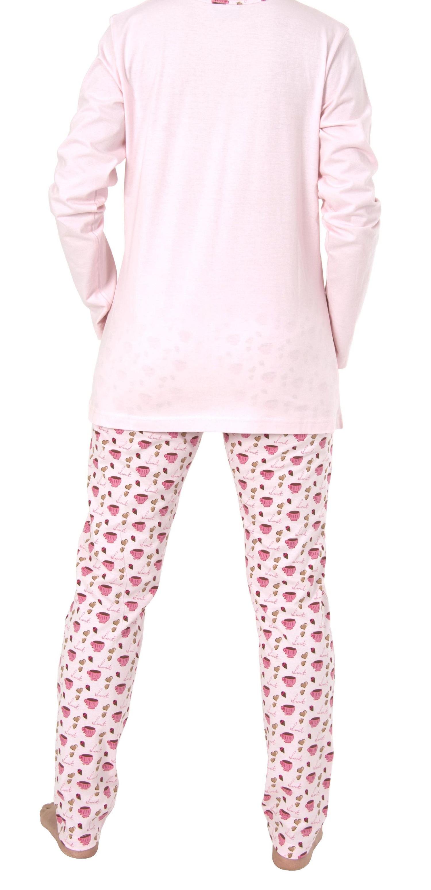 Lässiger Damen Pyjama Schlafanzug lang -191 201 90 206