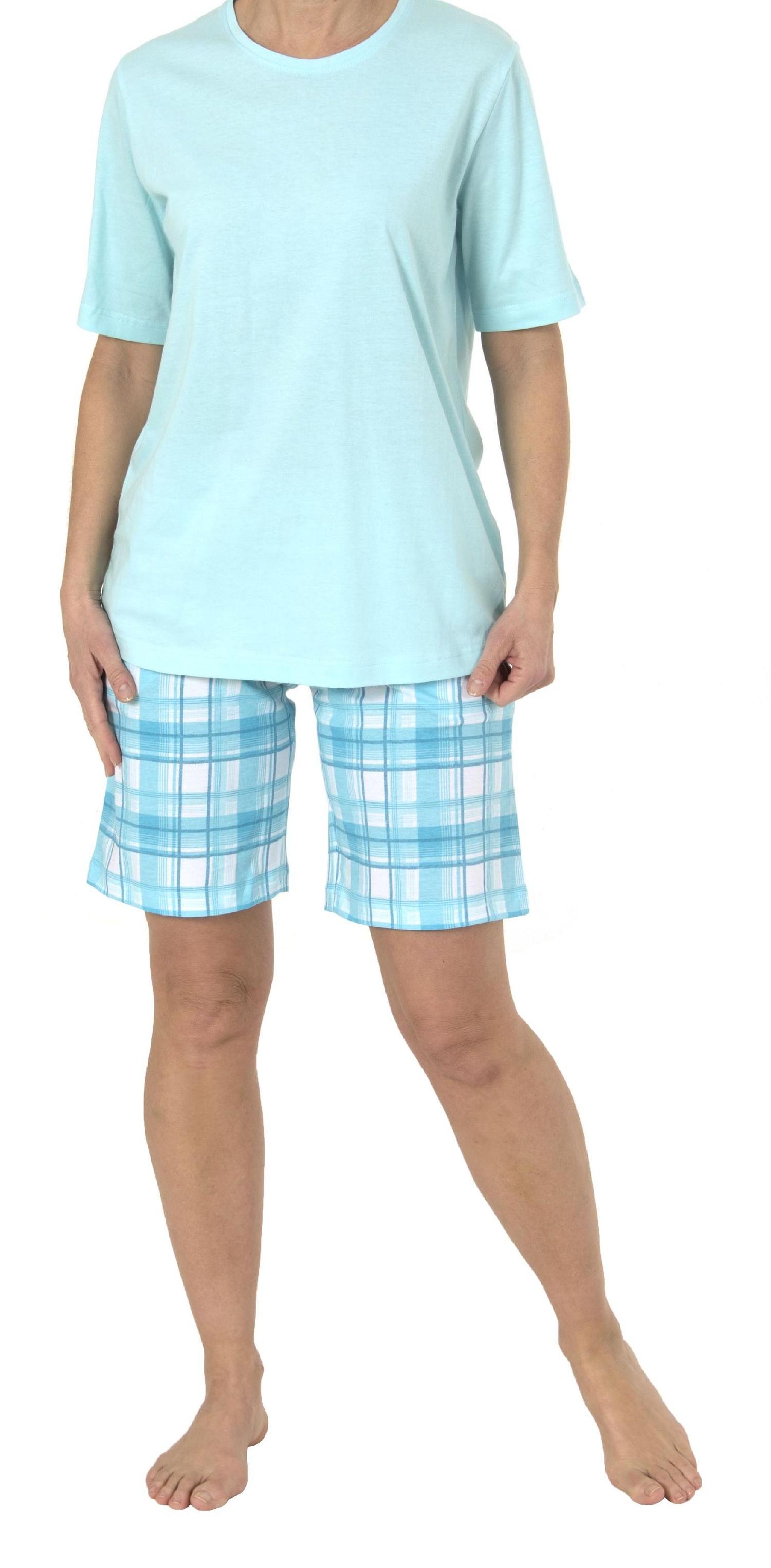 Damen Shorty Pyjama kurzarm in sommerlichen Farben von Normann - 191 205 90 204 Damen Shorty Pyjama kurzarm in sommerlichen Farben von Normann - 191 205 90 204