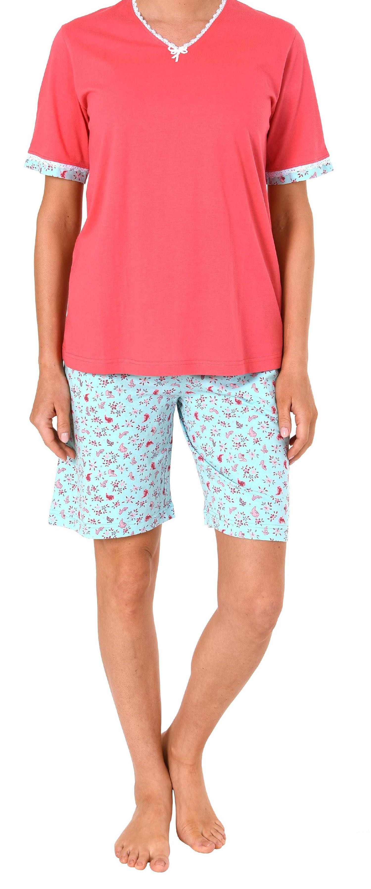 Normann Damen Shorty-Pyjama kurzarm - auch in Übergrössen erhältlich bis Grösse 60/62 - 191 205 90 214