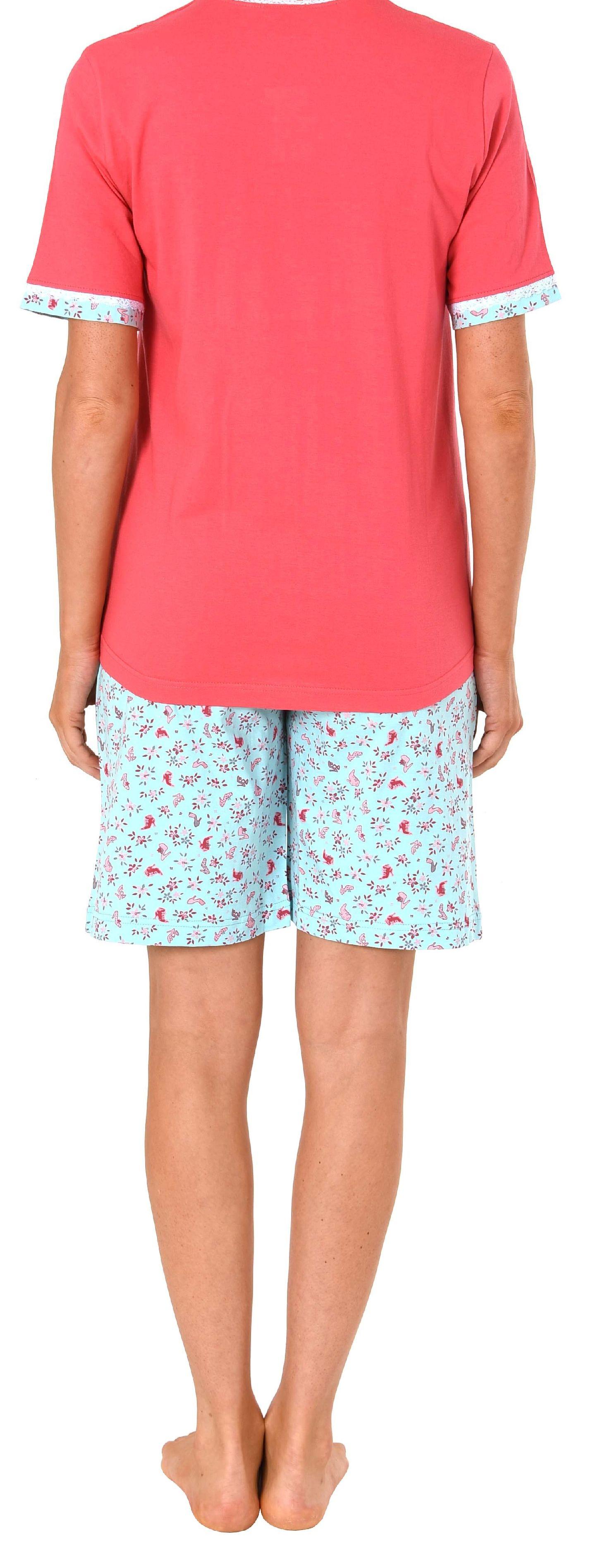 Normann Damen Shorty-Pyjama kurzarm - auch in Übergrössen erhältlich bis Grösse 60/62 - 191 205 90 214